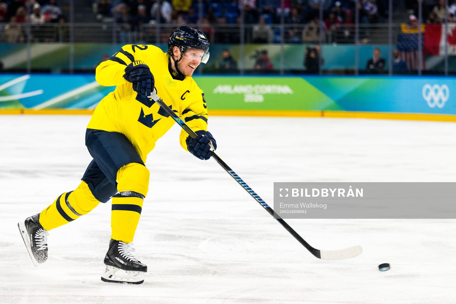 Gabriel Landeskog of Sweden in the men's ice hockey