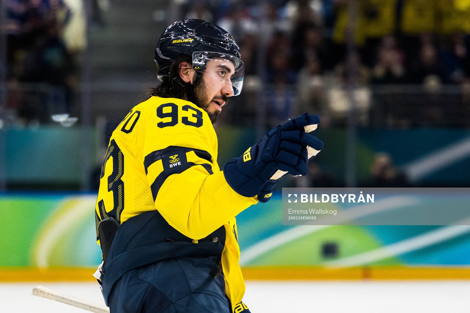 Mika Zibanejad of Sweden celebrates
