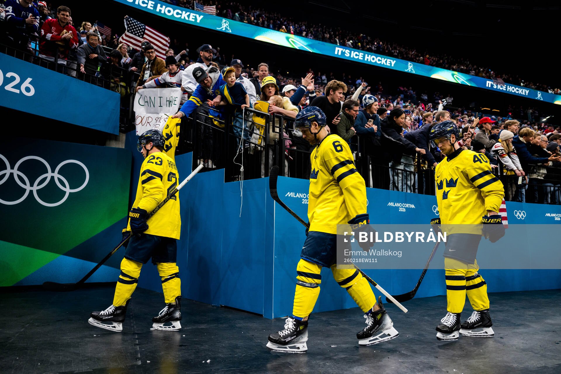 Lucas Raymond, Philip Broberg and Elias Pettersson of