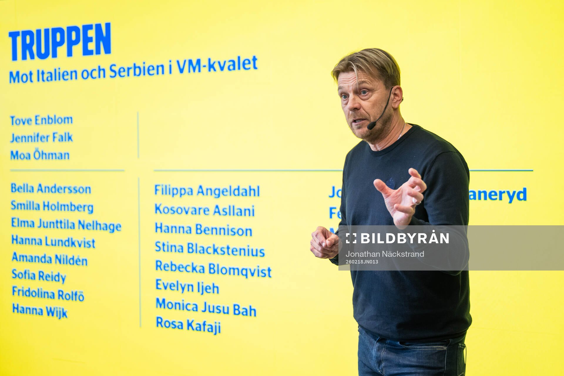 Head coach Tony Gustavsson of the Swedish women's national