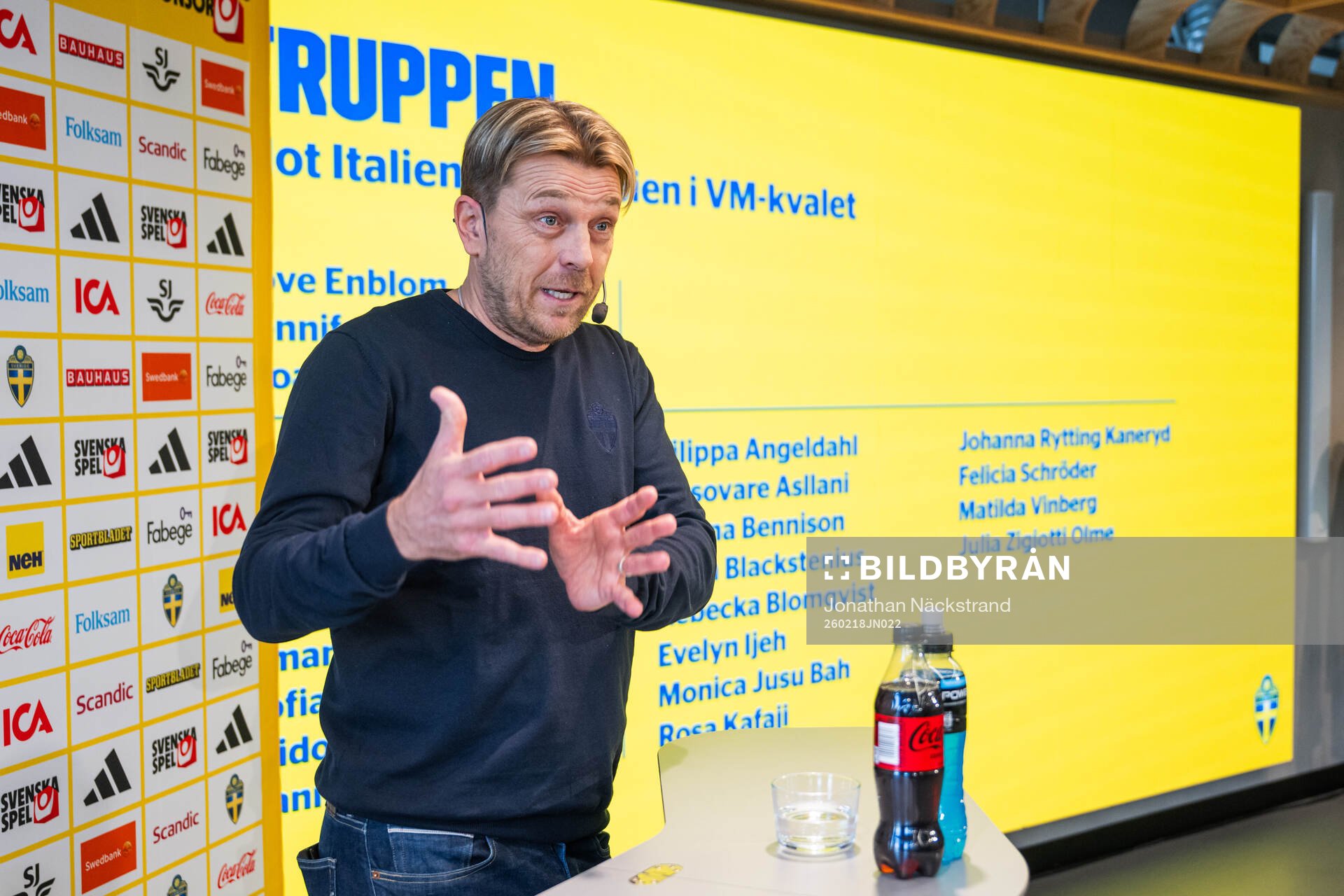 Head coach Tony Gustavsson of the Swedish women's national