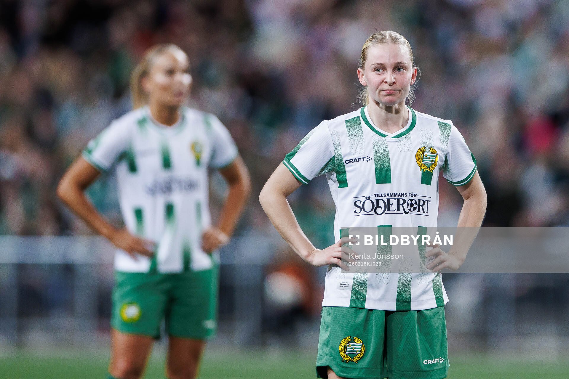 Emilie Joramo of Hammarby looks dejected