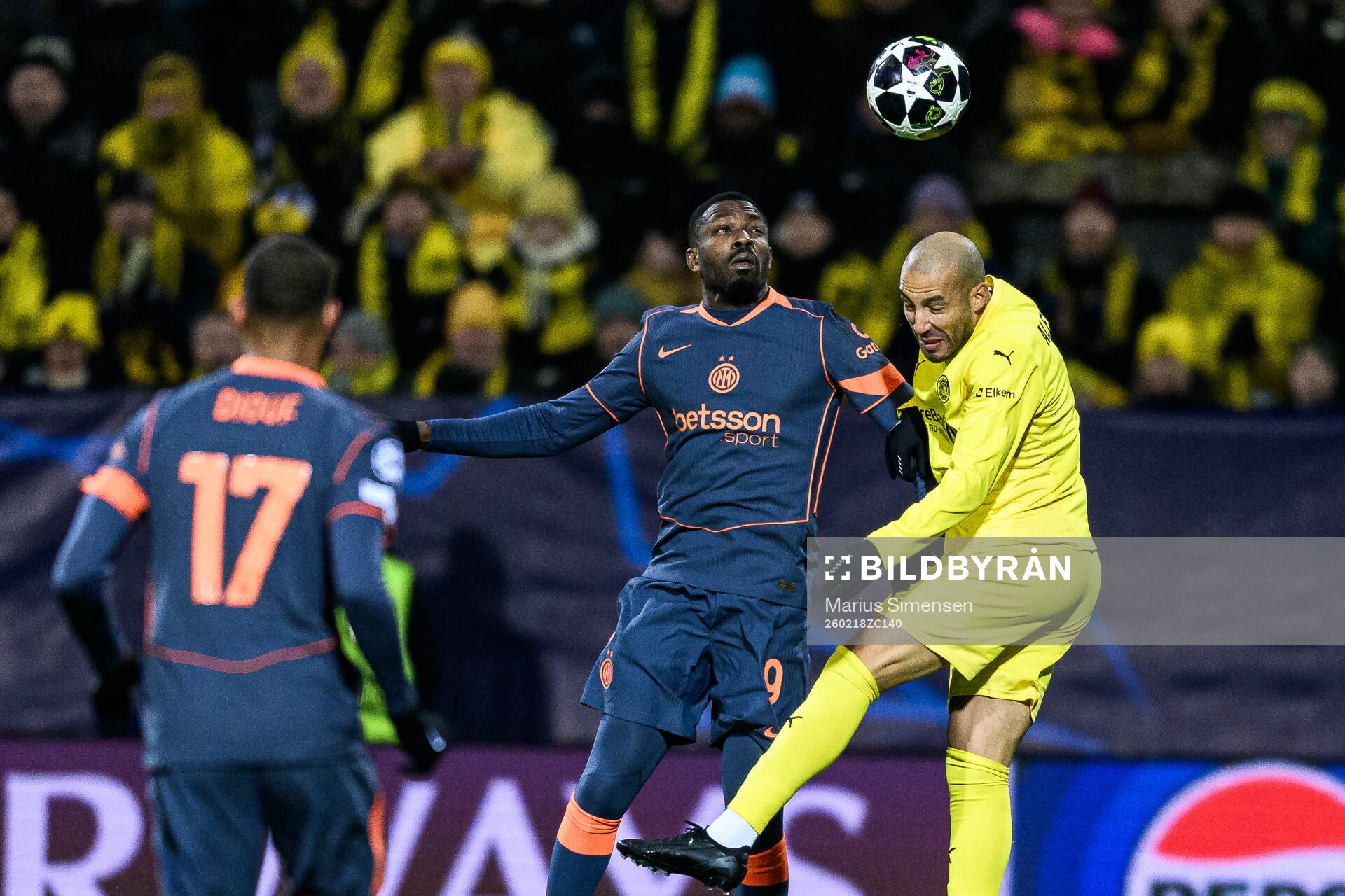 Marcus Thuram of Inter and Haitam Aleesami of Bodø/Glimt