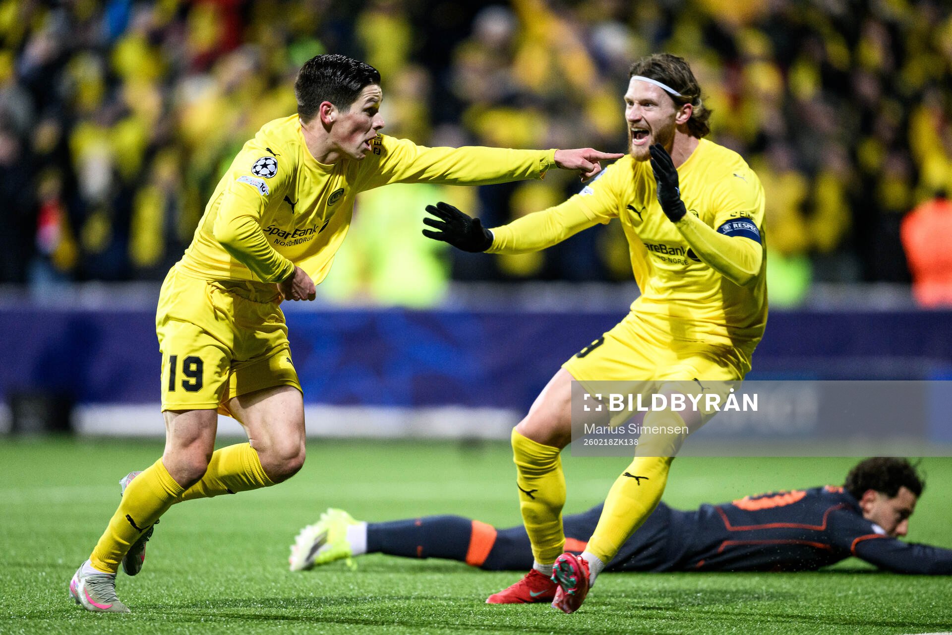 Sondre Brunstad Fet of Bodø/Glimt celebrates