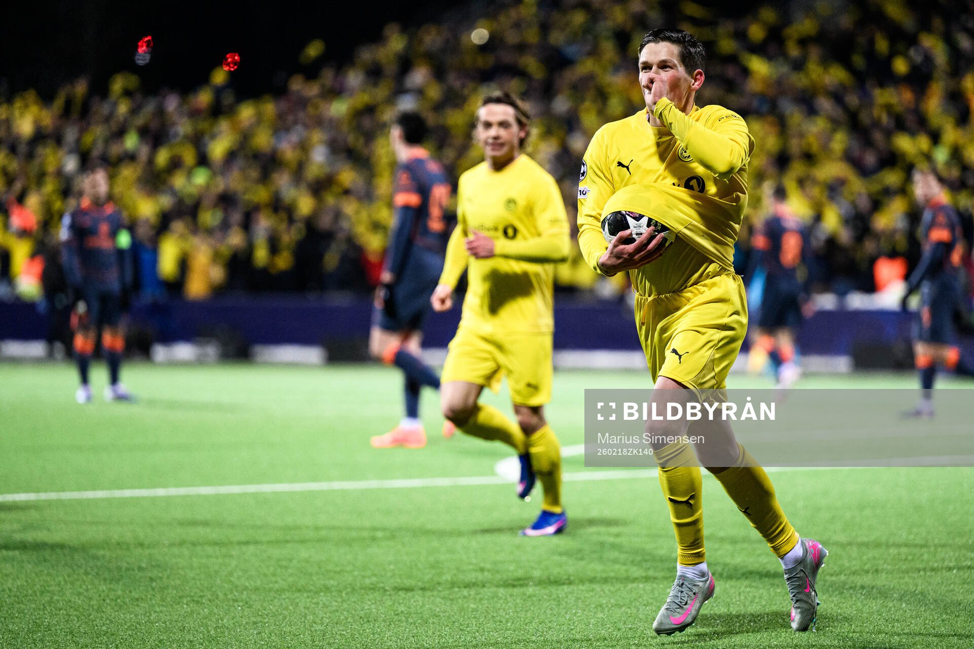 Sondre Brunstad Fet of Bodø/Glimt scores the 1-0 goal