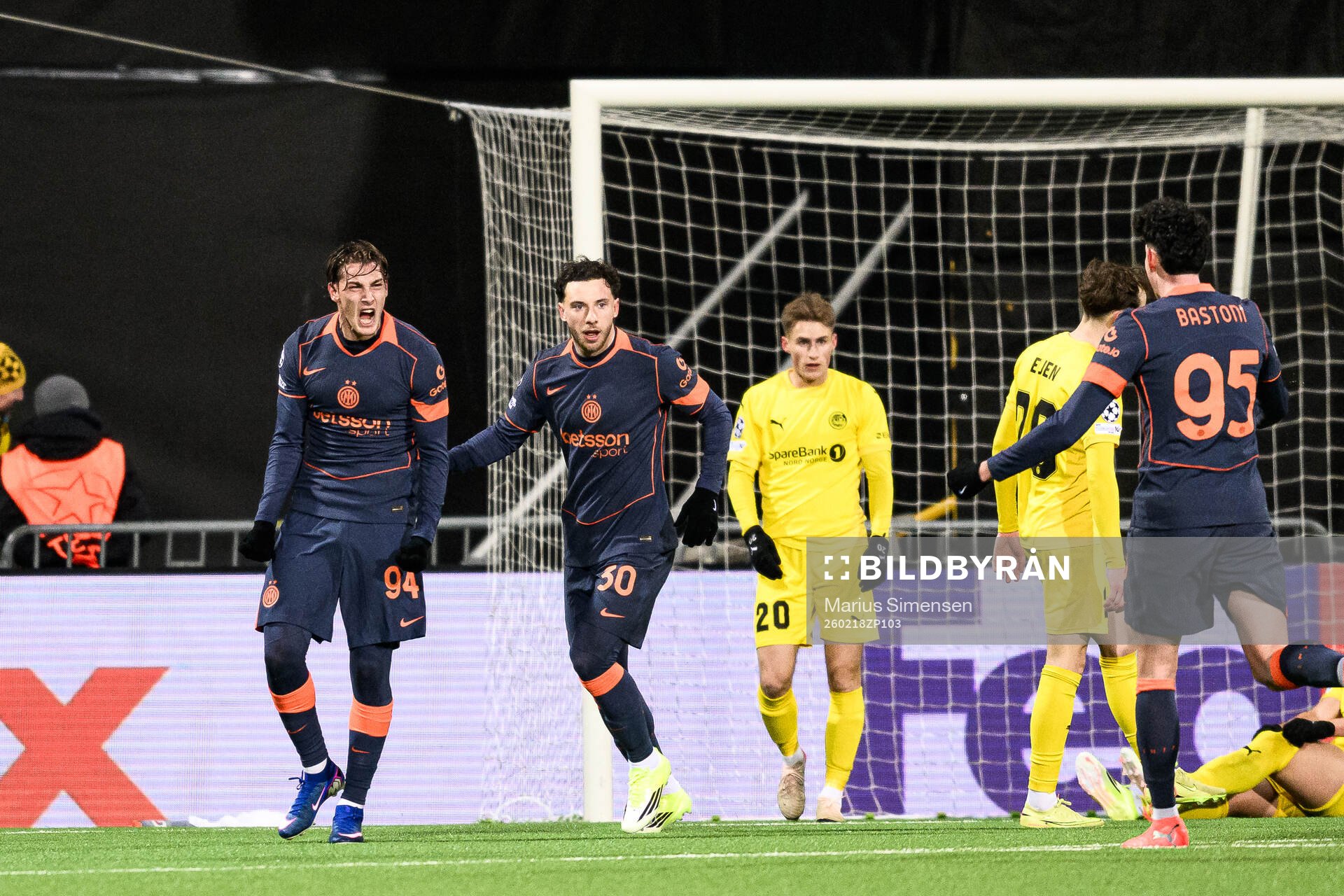 Pio Esposito of Inter celebrates