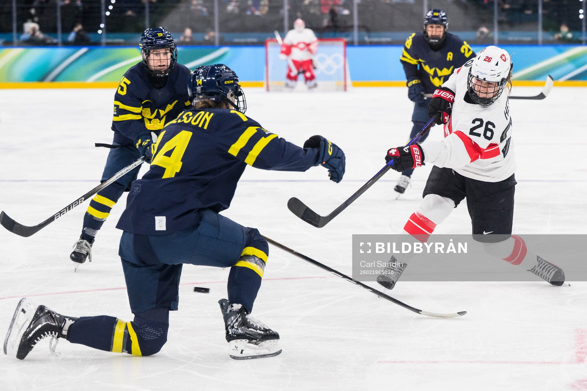 Naemi Herzig of Switzerland in the women's ice hockey