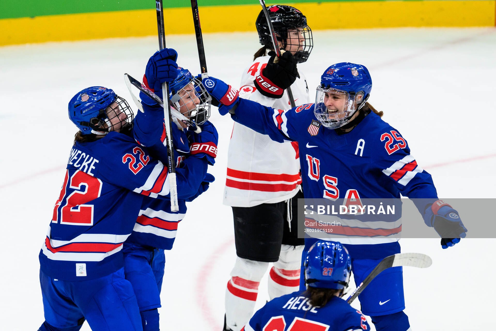Hilary Knight of USA celebrates
