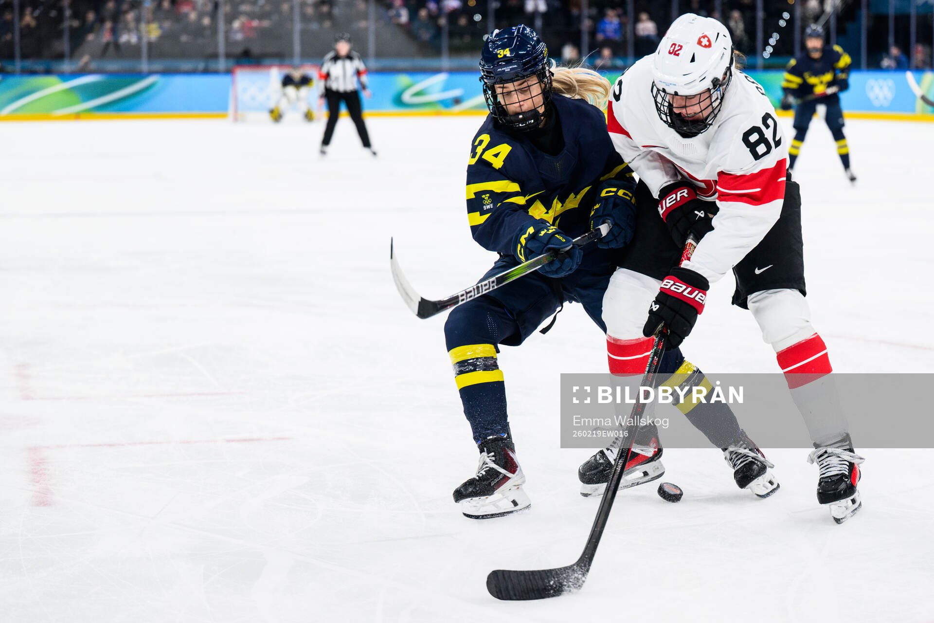 Mira Hallin of Sweden and Alessia Baechler of Switzerland