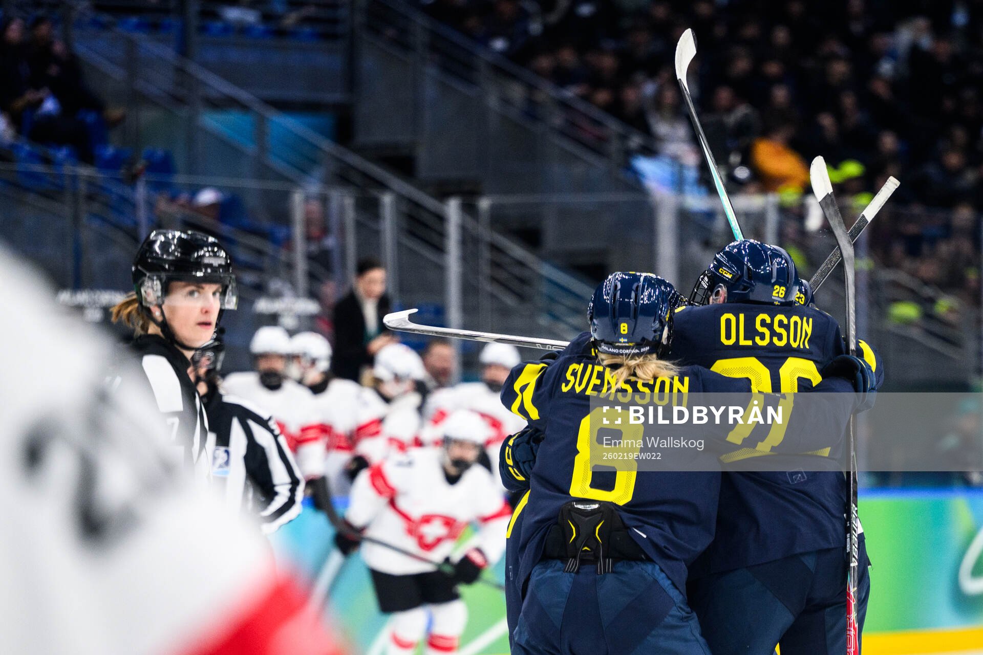 Mira Jungåker, Hilda Svensson and Hanna Olsson of Sweden