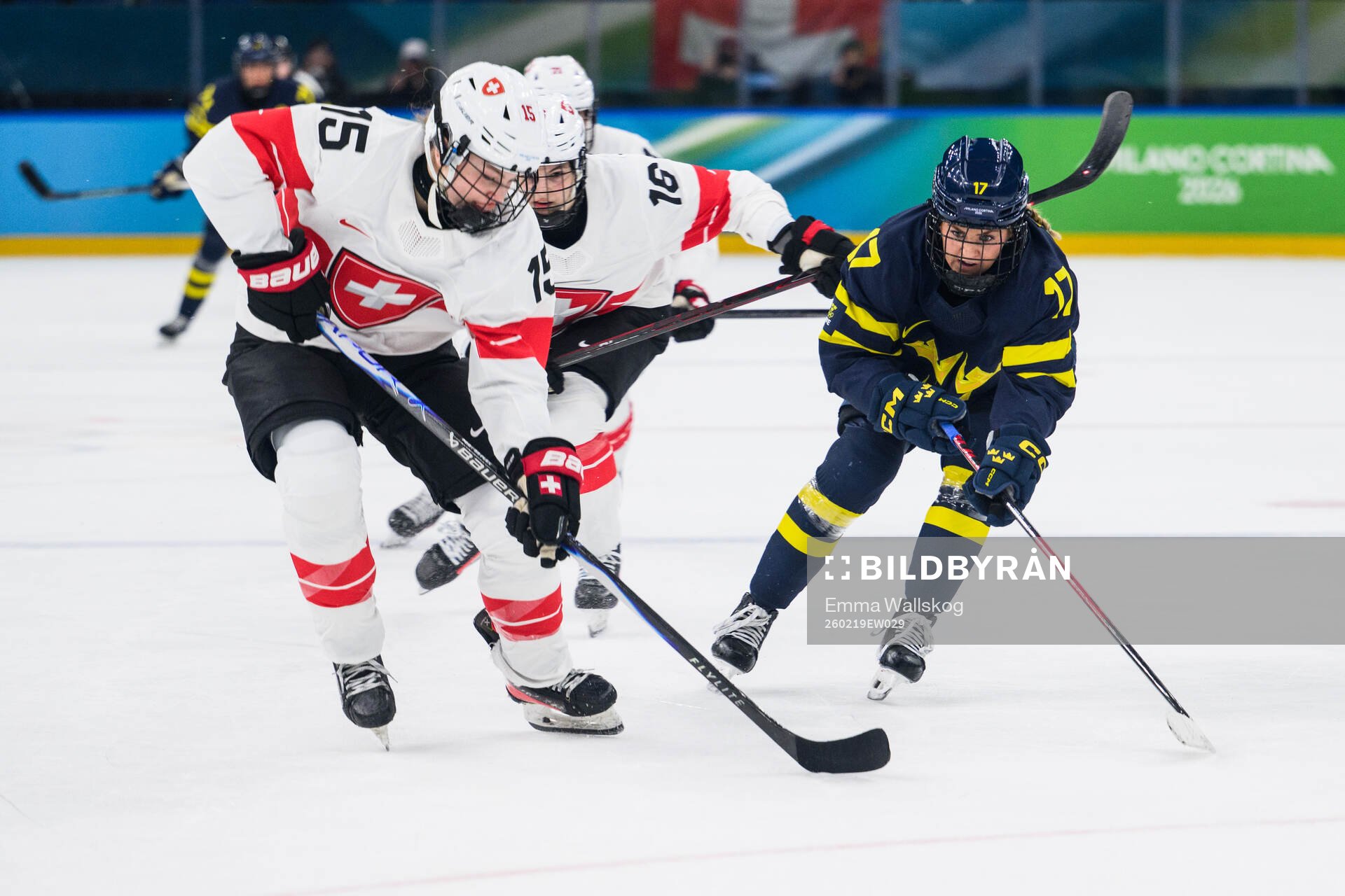 Laure Meriguet of Switzerland and Sofie Lundin of Sweden in