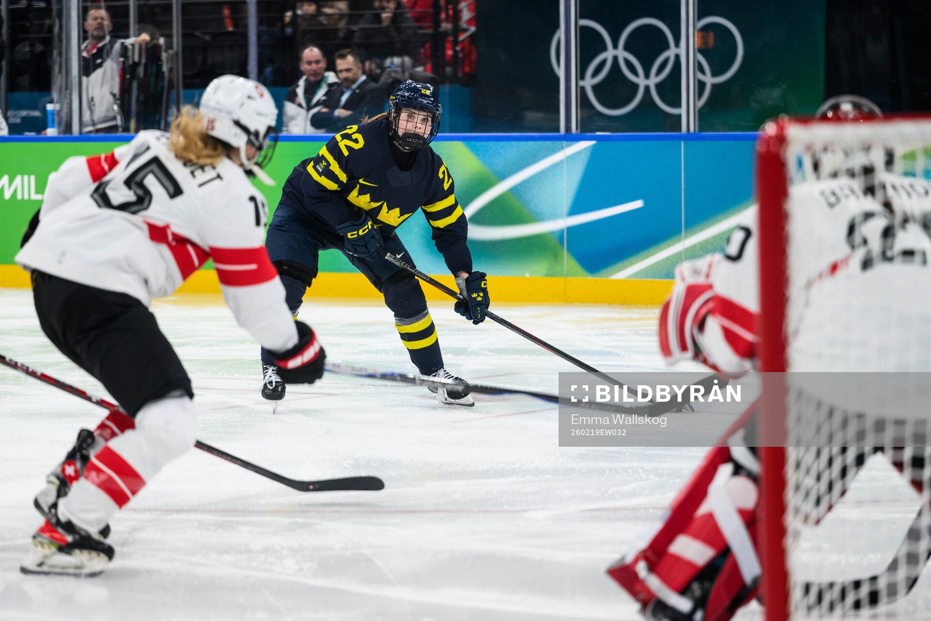 Hanna Thuvik of Sweden in the women's ice hockey bronze