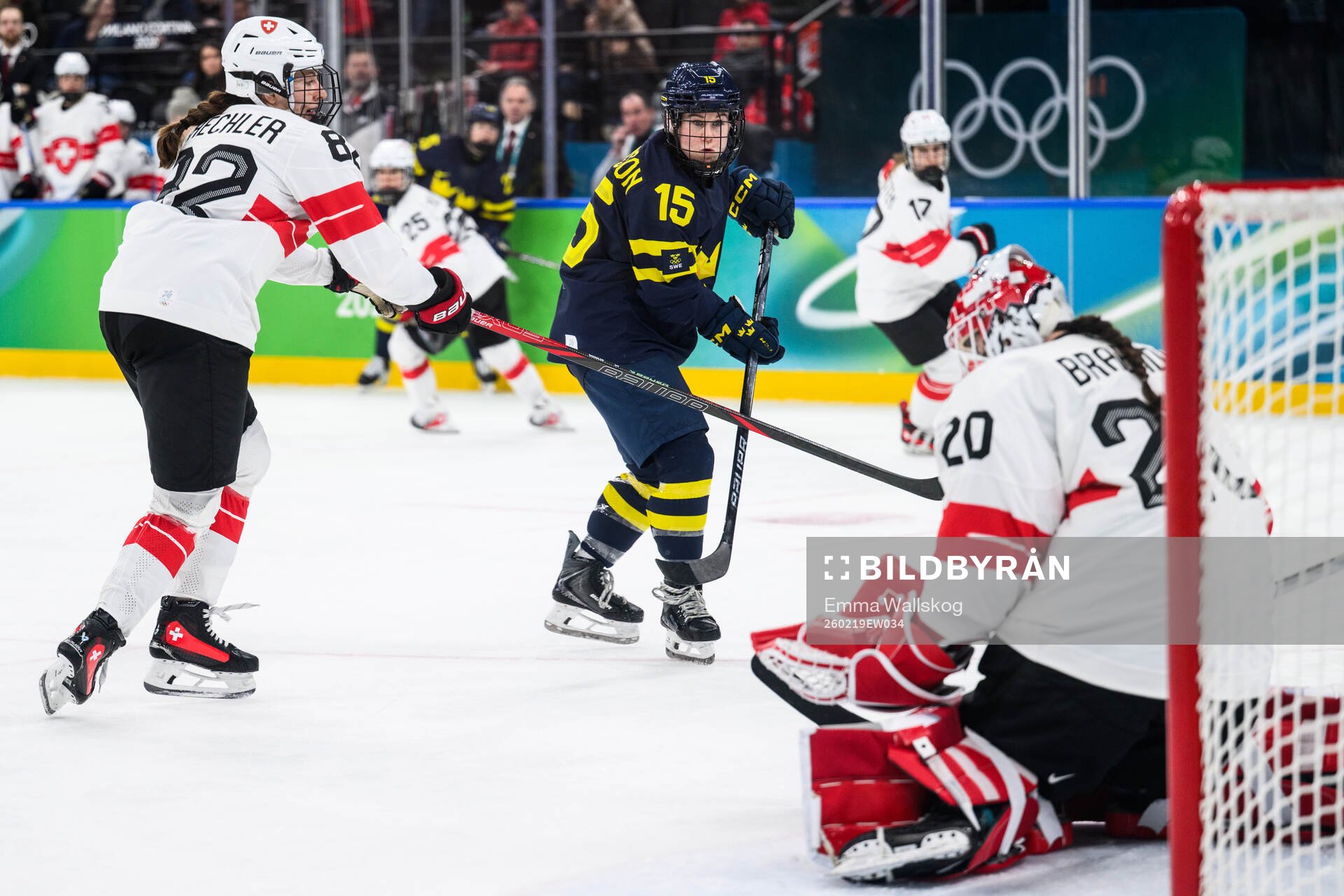 Lisa Johansson of Sweden and Alessia Baechler and