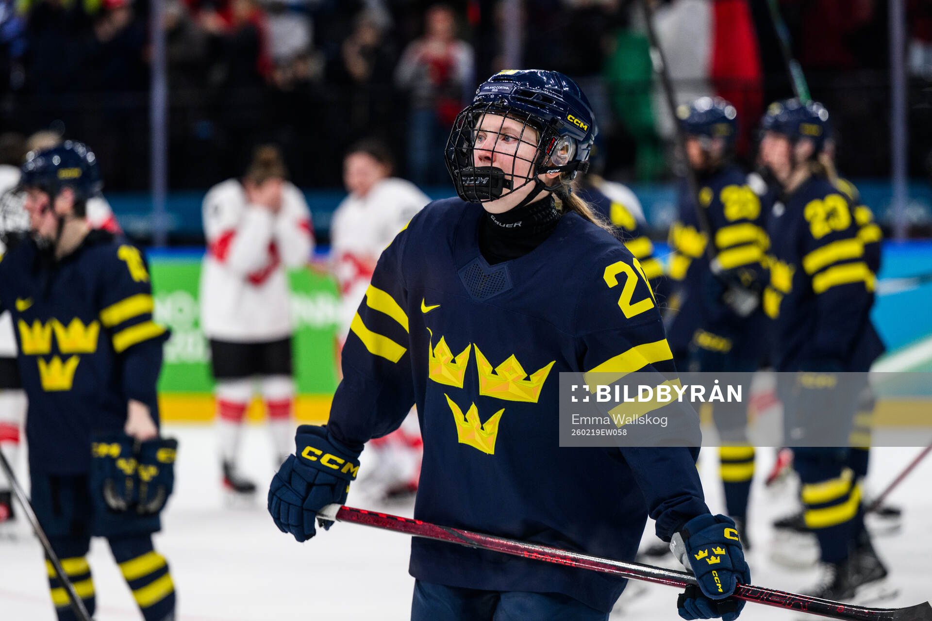 Felizia Wikner Zienkiewicz of Sweden looks dejected