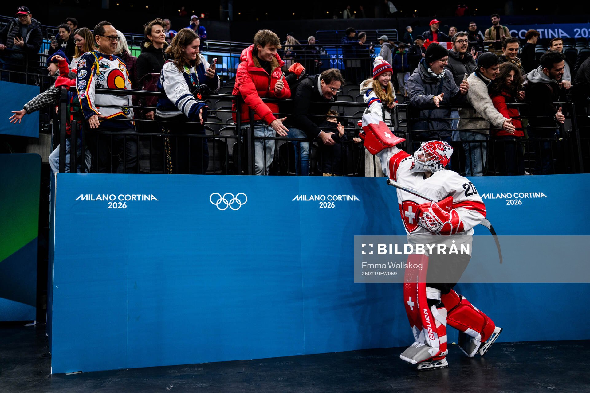 goaltender Andrea Braendli of Switzerland