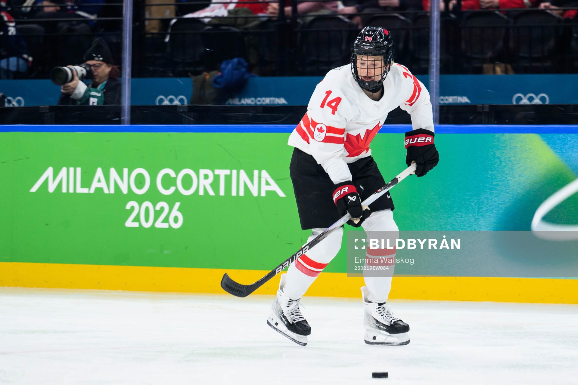 Renata Fast of Canada in the women's ice hockey final game