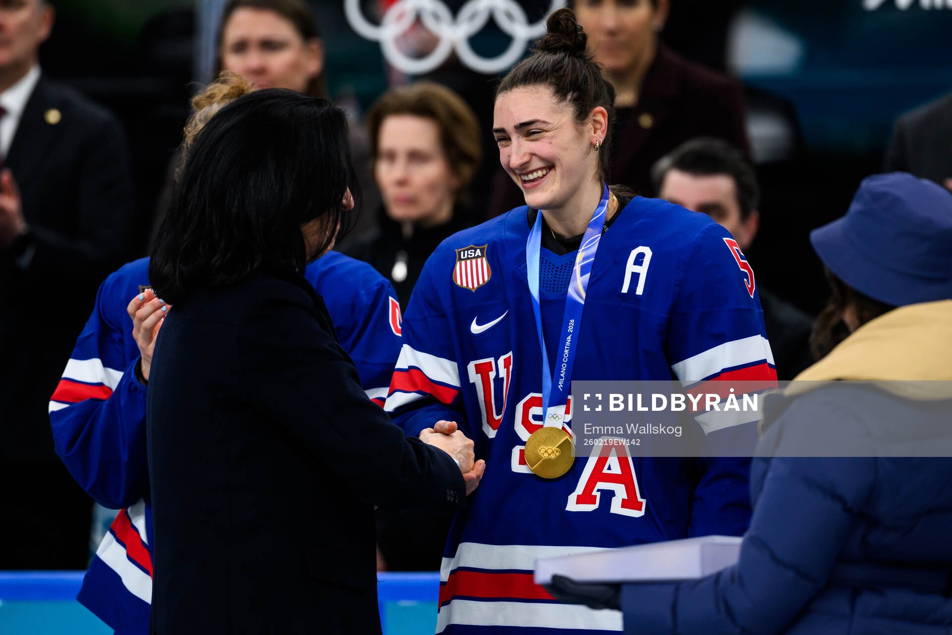 Megan Keller of USA at the medal ceremony
