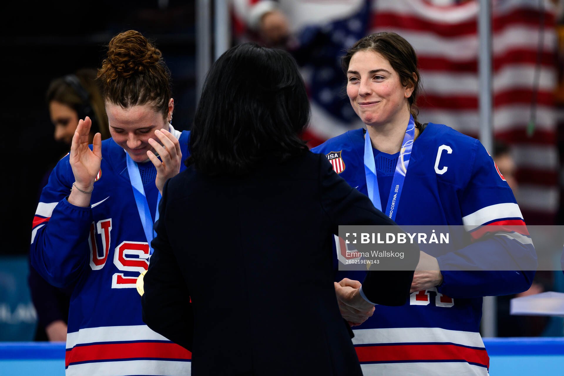 Hilary Knight of USA at the medal ceremony