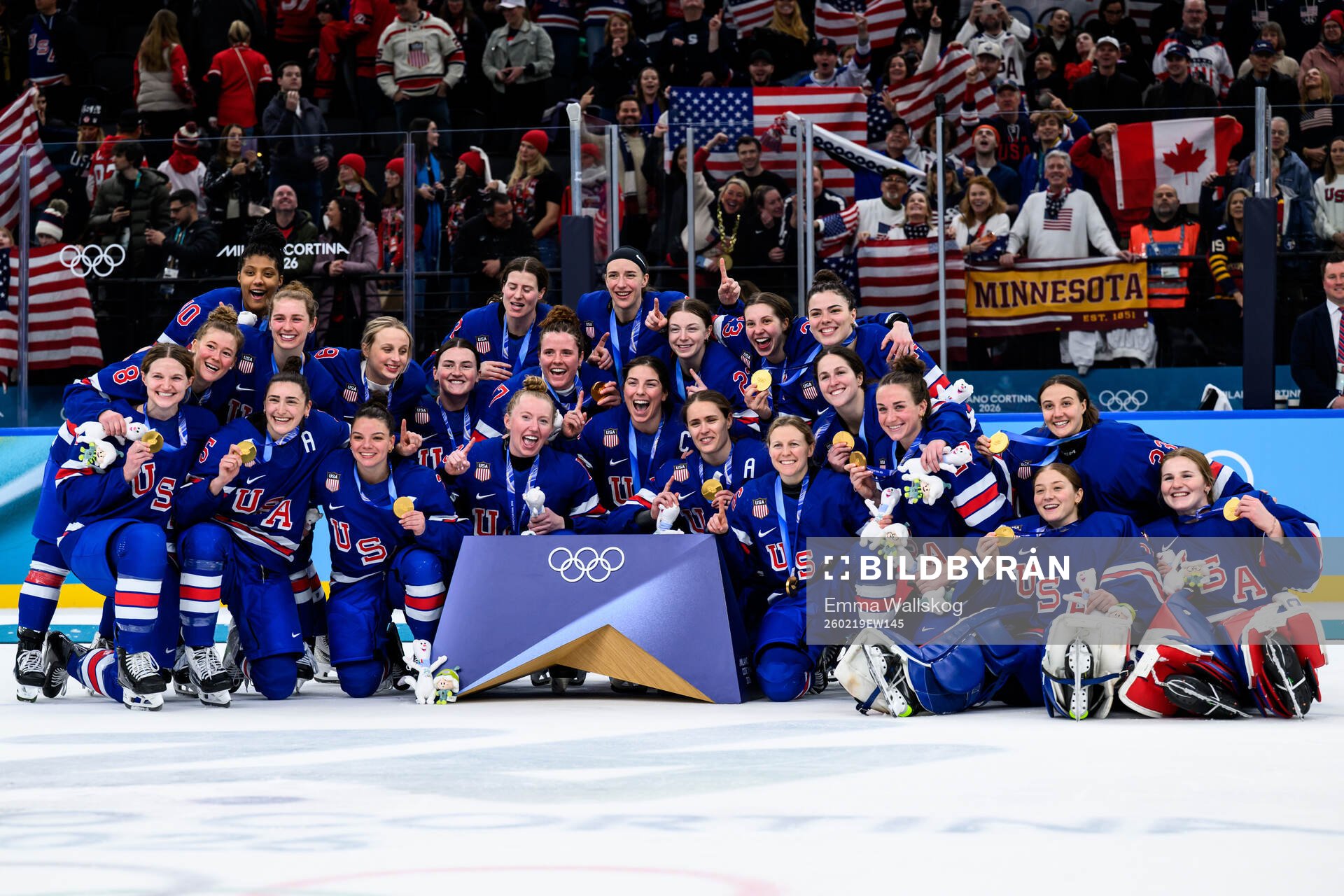 Team USA pose for a photo