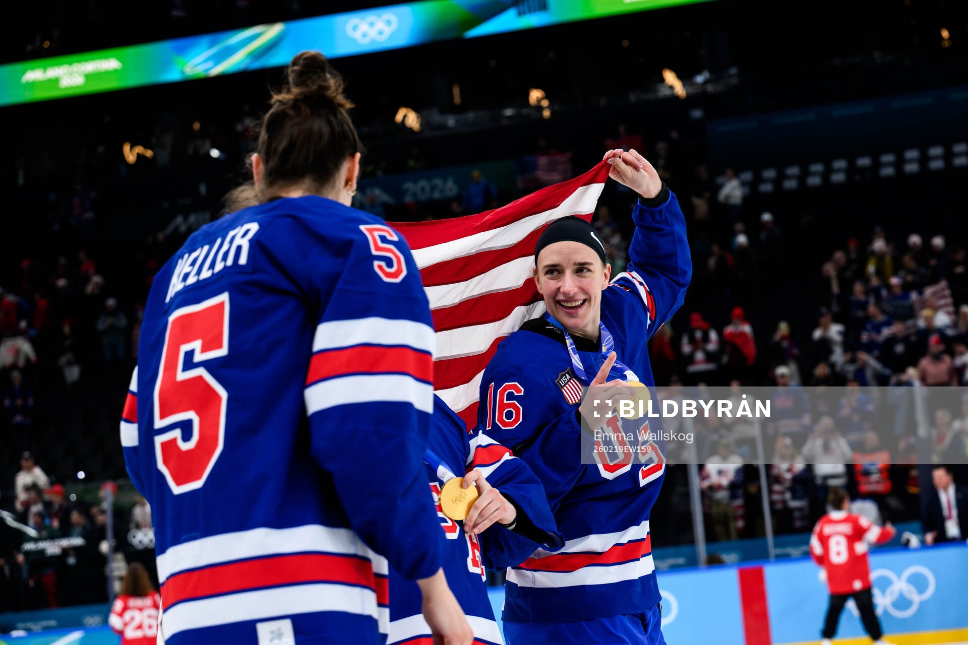 Megan Keller and Hayley Scamurra of USA celebrate