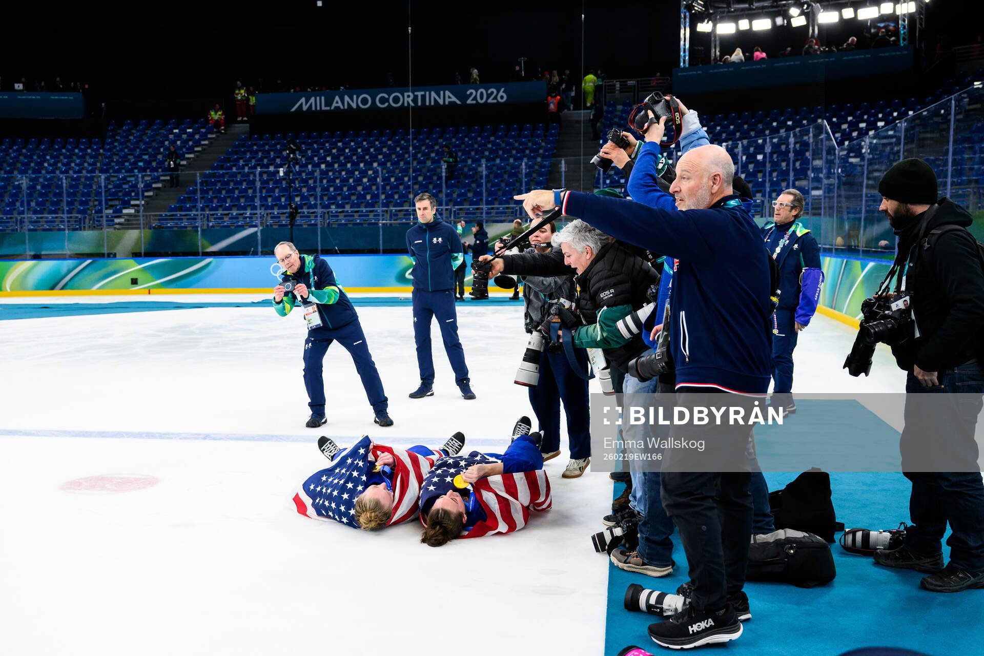 Grace Zumwinkle and Taylor Heise of USA pose for