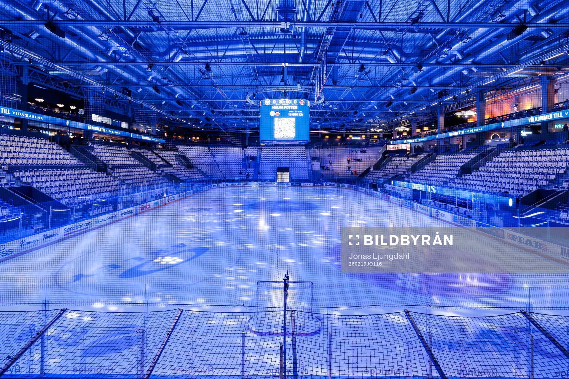 Interiör vy från Vida arena