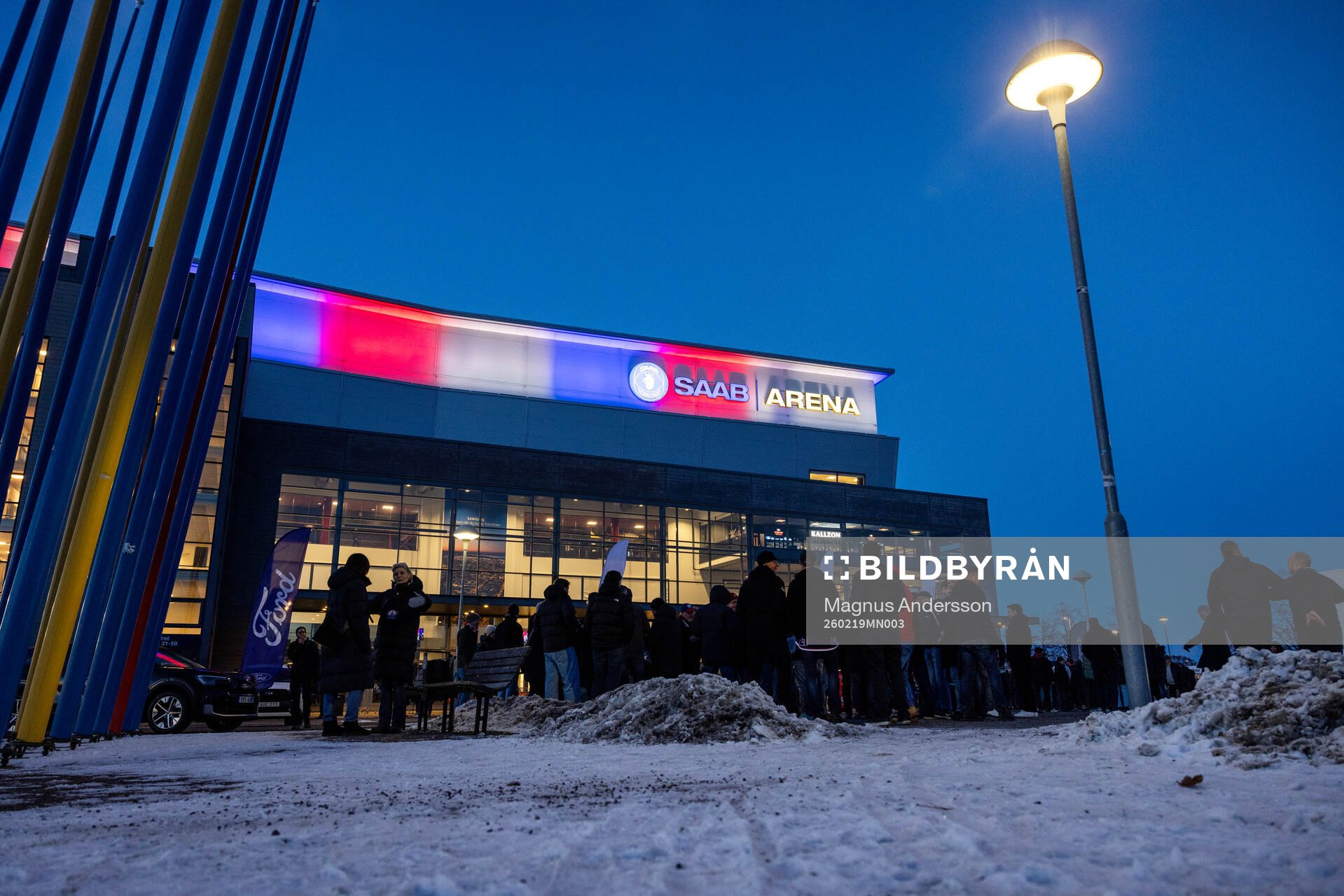 Exteriör vy av Saab Arena
