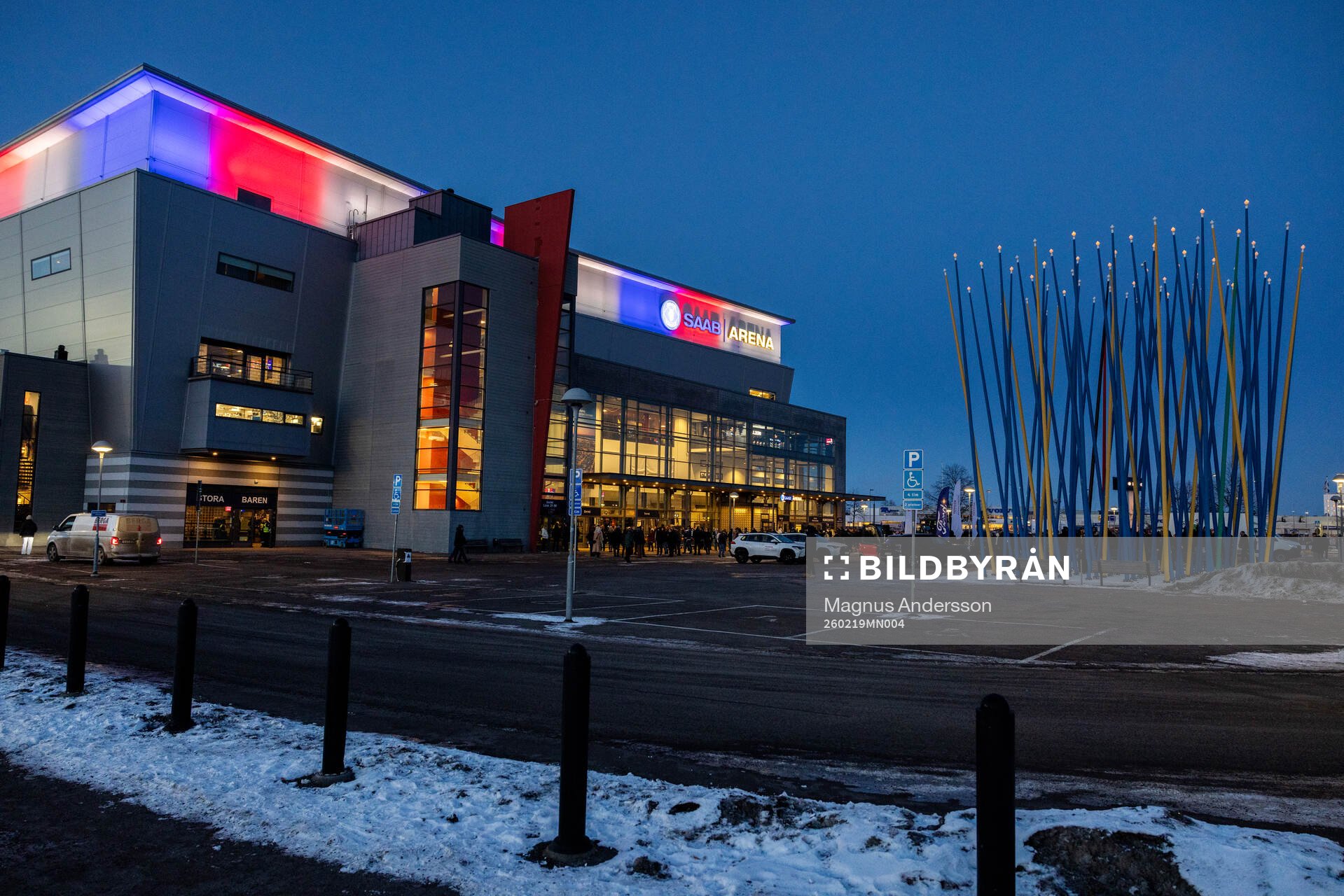 Exteriör vy av Saab Arena
