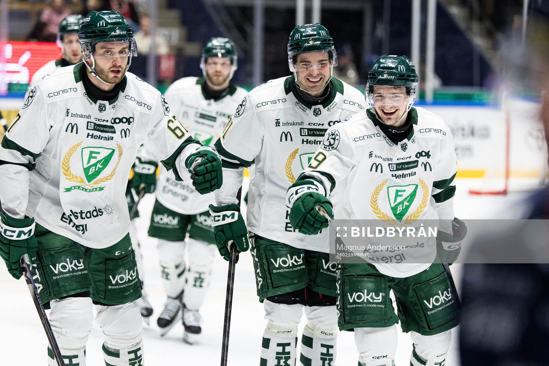 Färjestads Luke Philp jublar