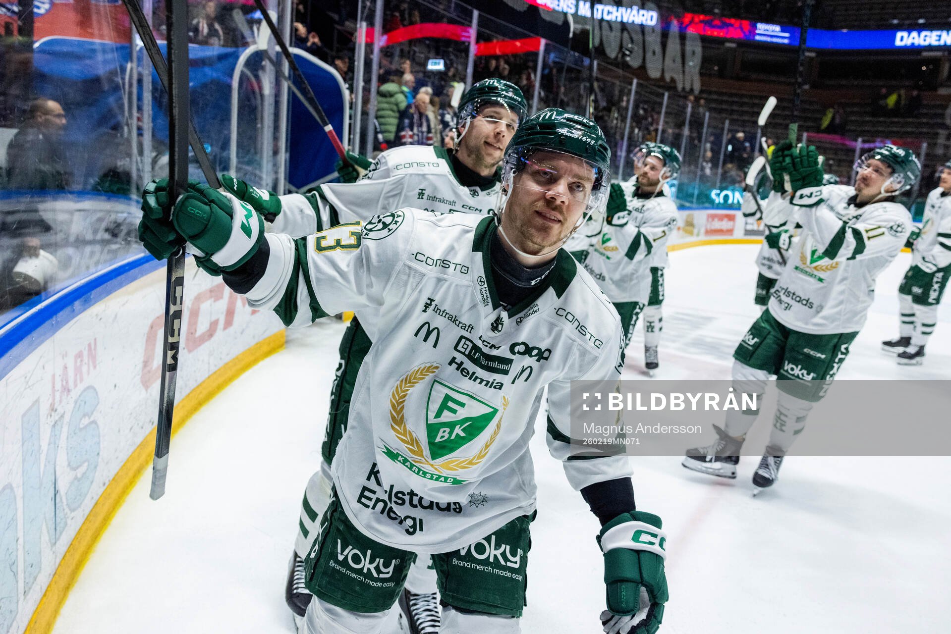 Färjestads Joel Kellman jublar