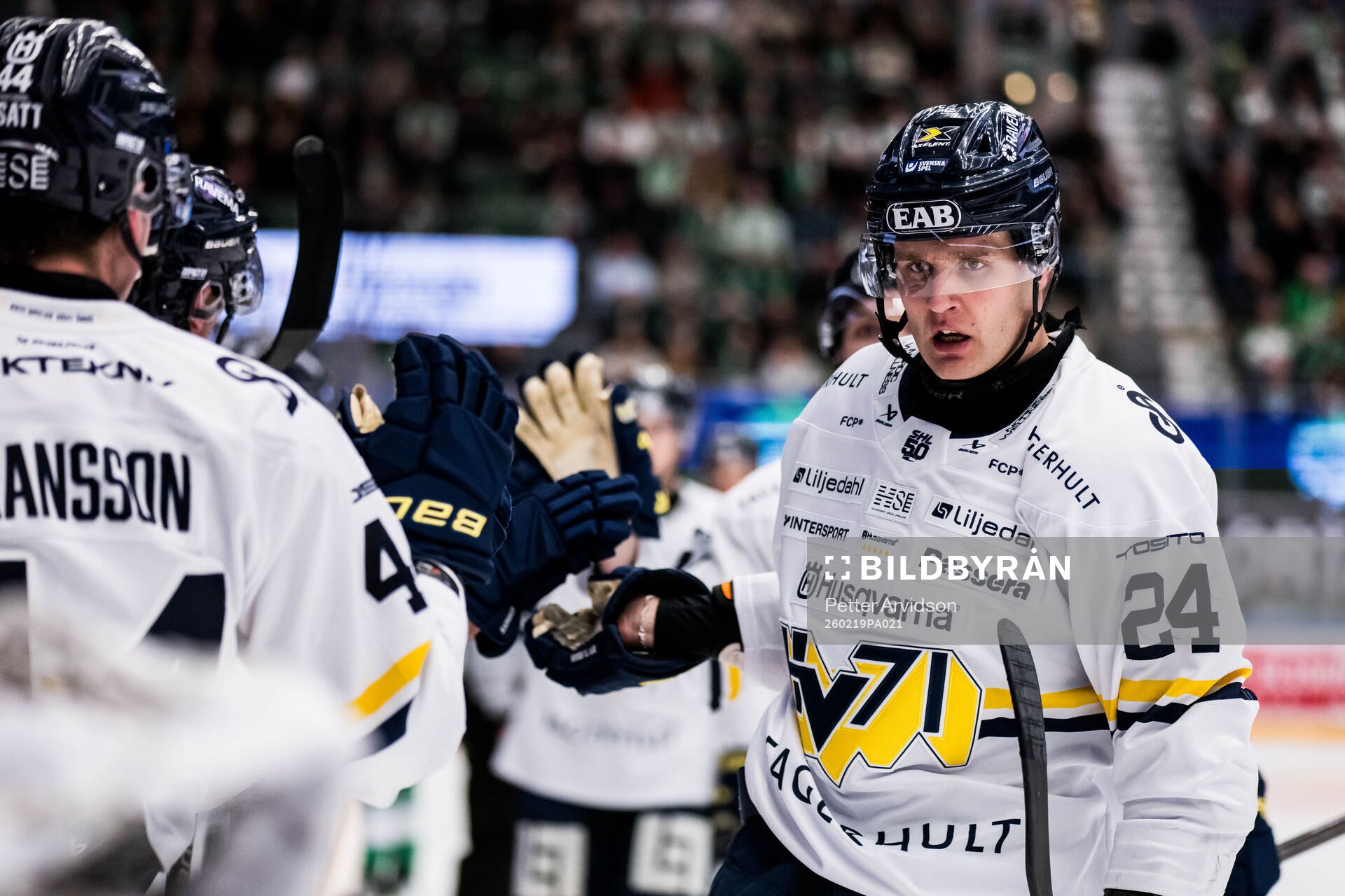 HV71s Hampus Eriksson jublar