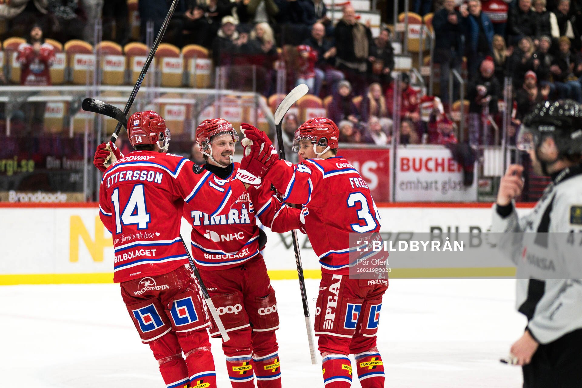 Timrås Emil Pettersson, Jonathan Dahlén och Alfons Freij