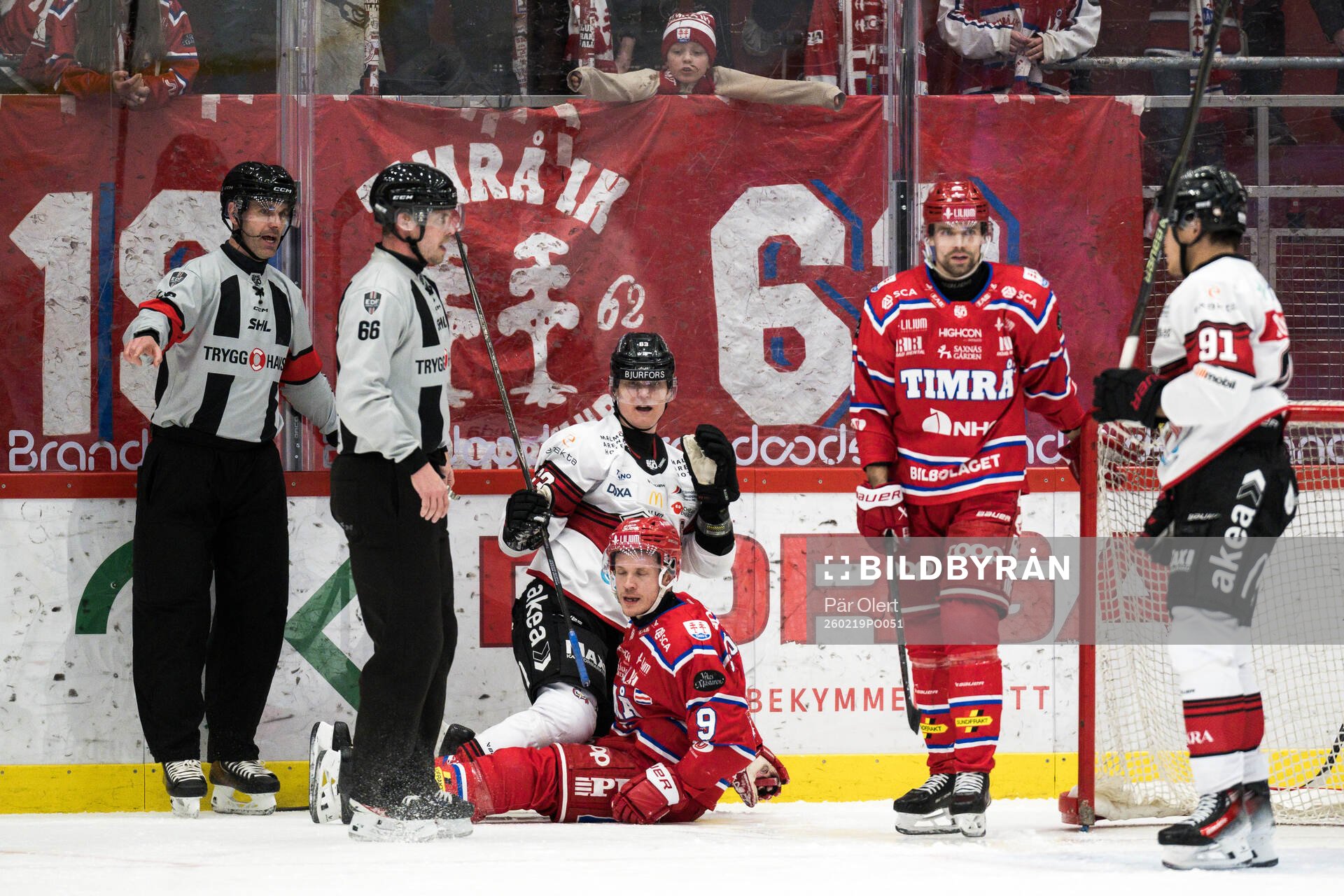 Malmö Redhawks Fredrik Händemark och Timrås Didrik