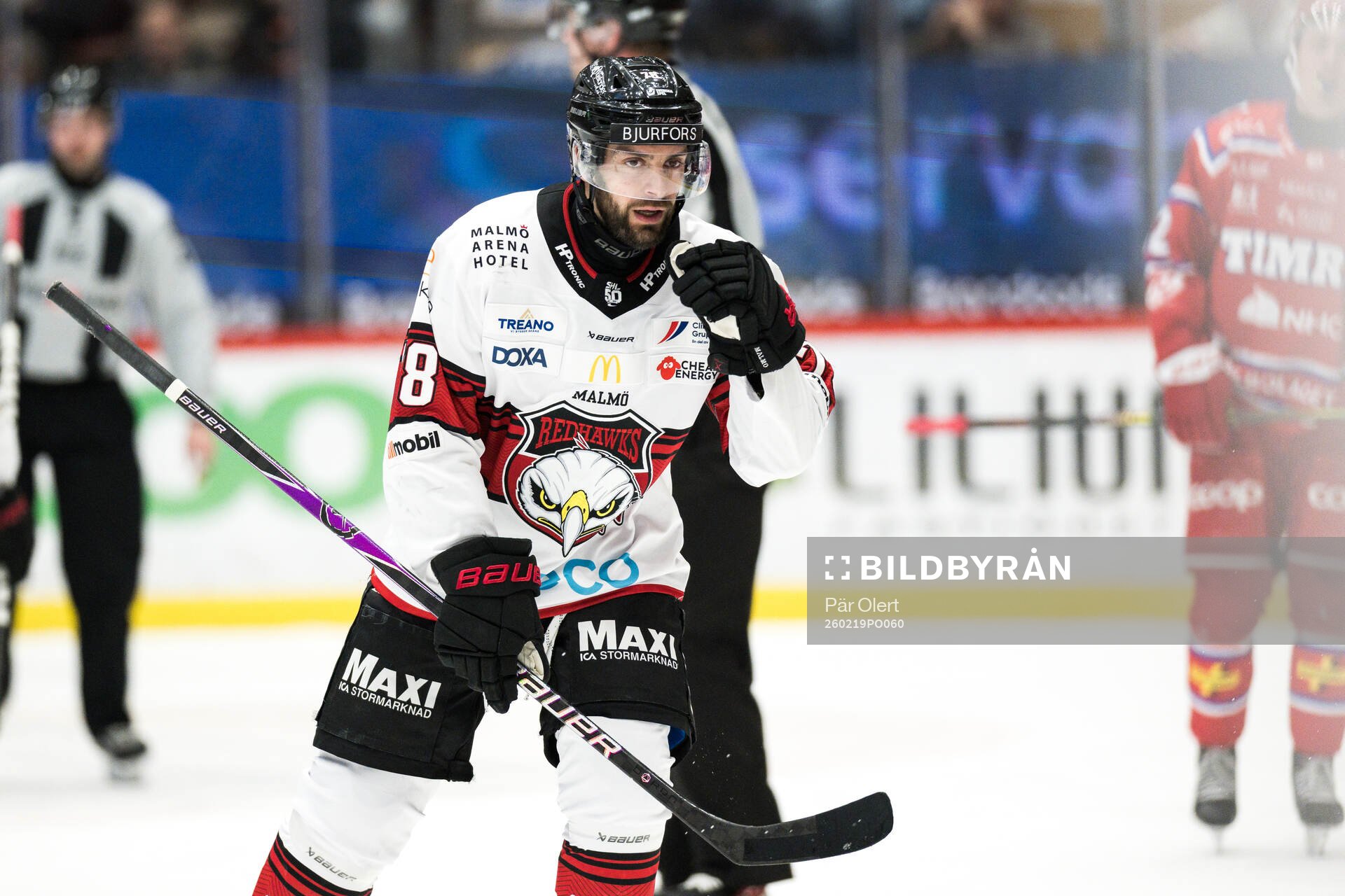 Malmö Redhawks Robin Hanzl jublar