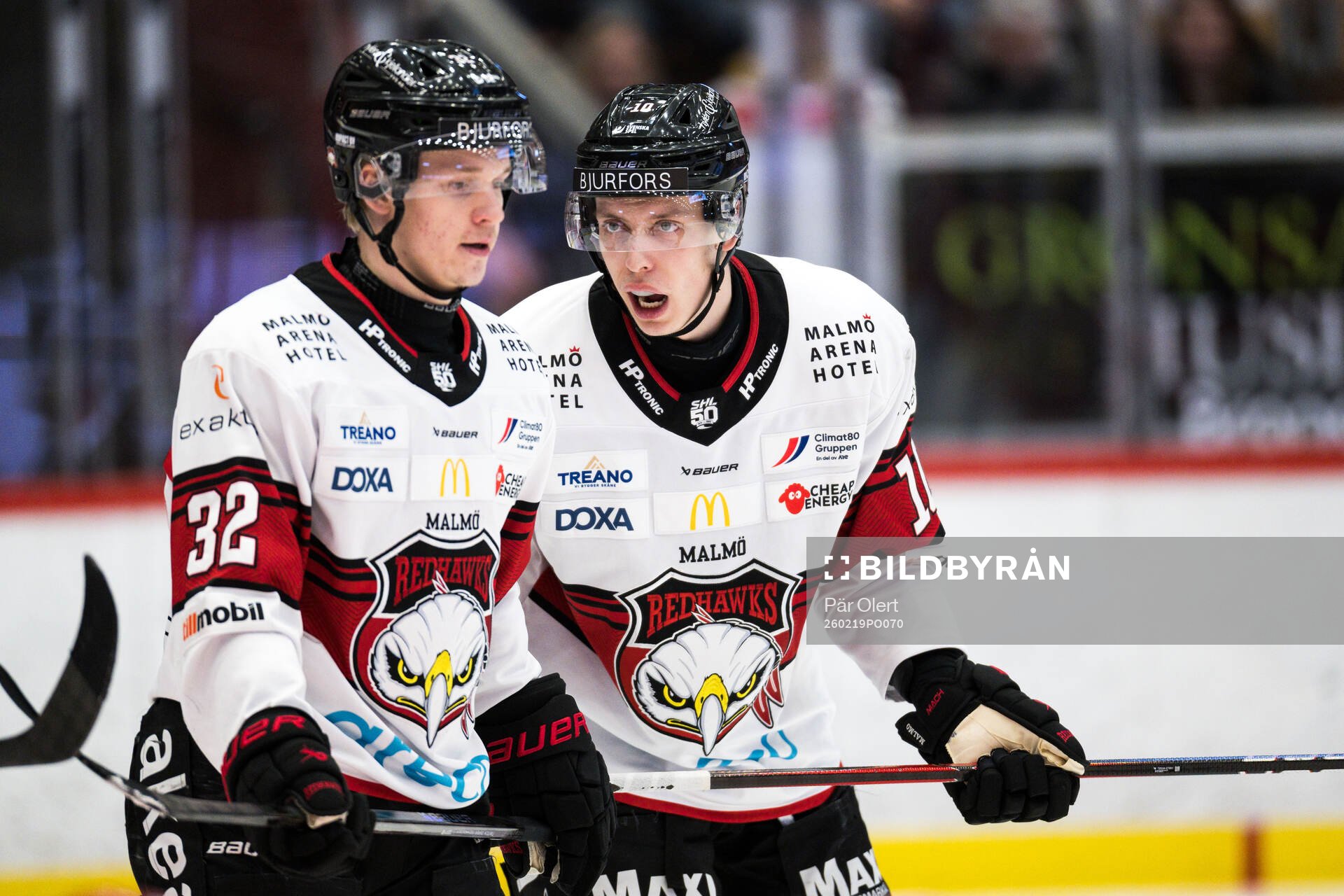 Malmö Redhawks William Von Barnekow och Joona Ikonen