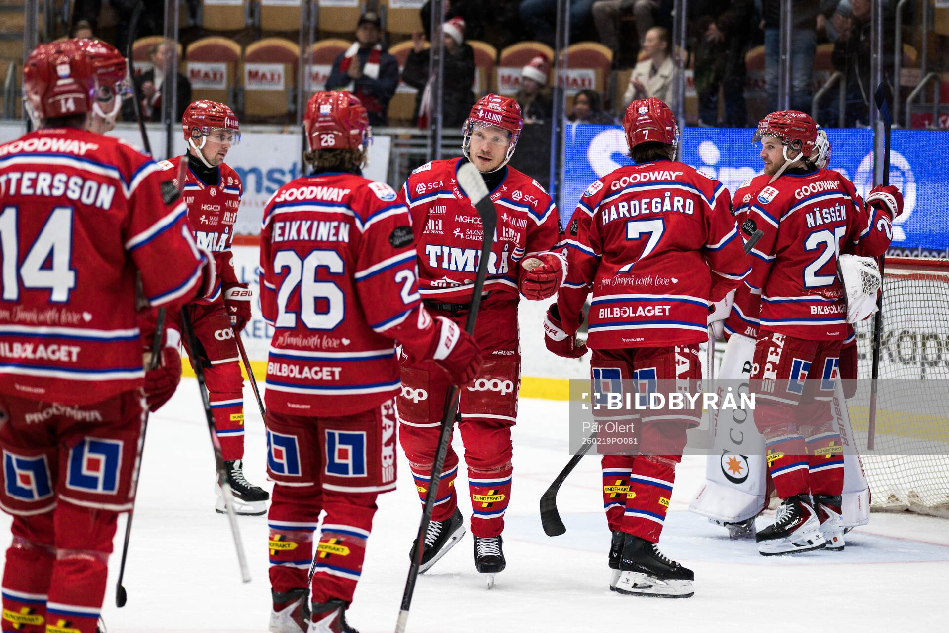 Timrås spelare jublar