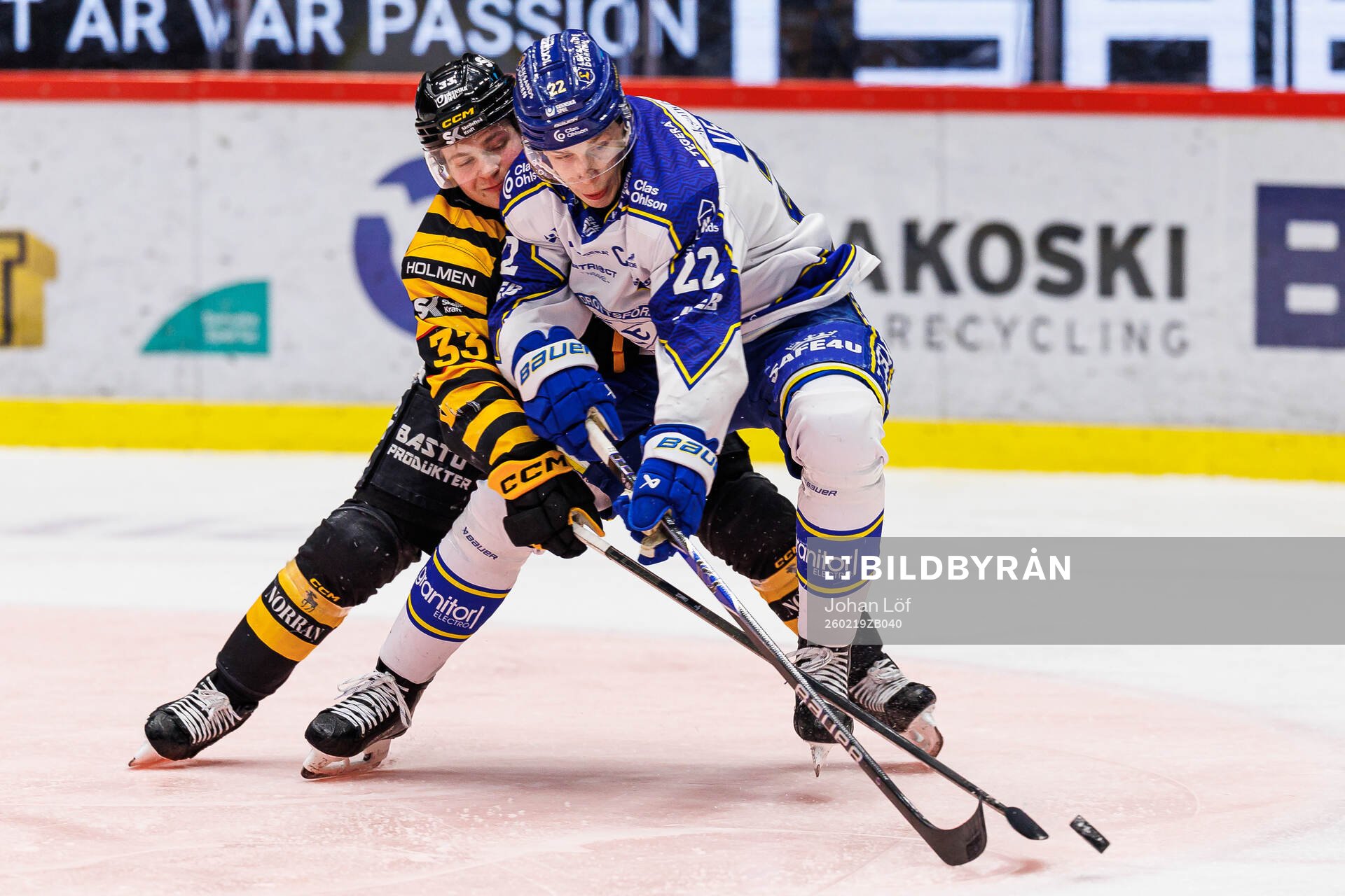 Skellefteås Zeb Forsfjäll och Leksands Lukas Vejdemo