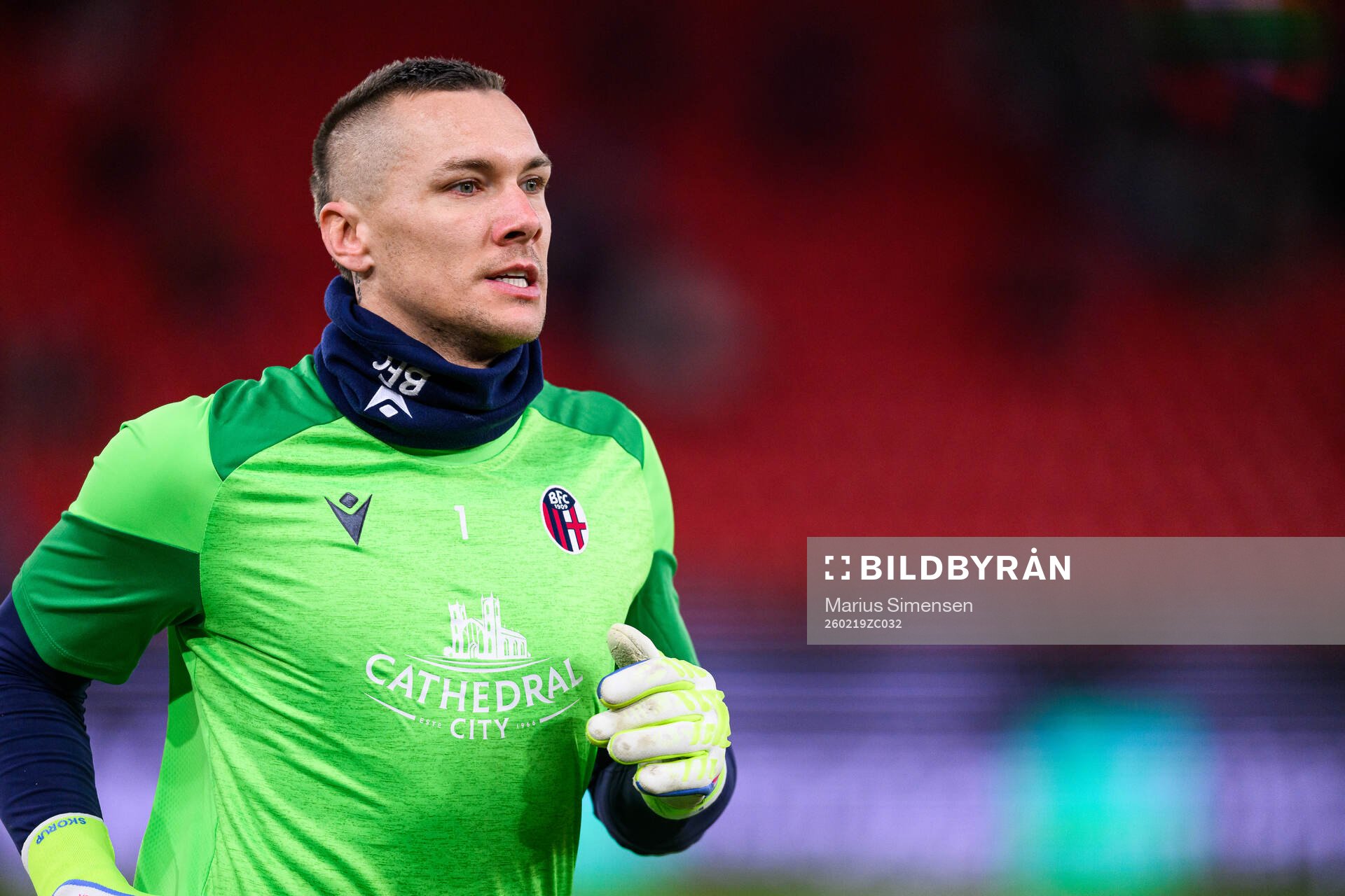 Goalkeeper Łukasz Skorupski of Bologna