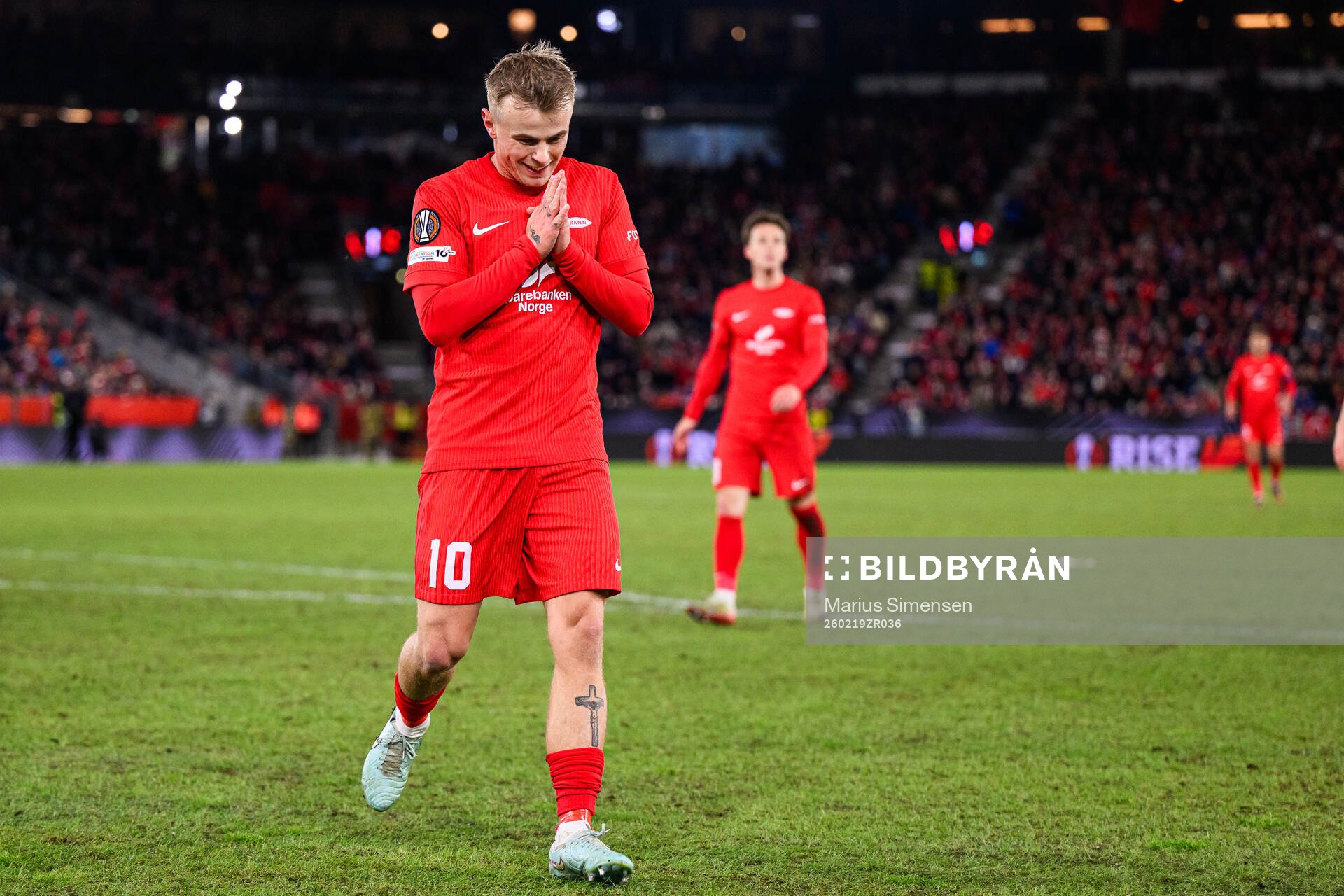 Kristall Máni Ingason of Brann reacts