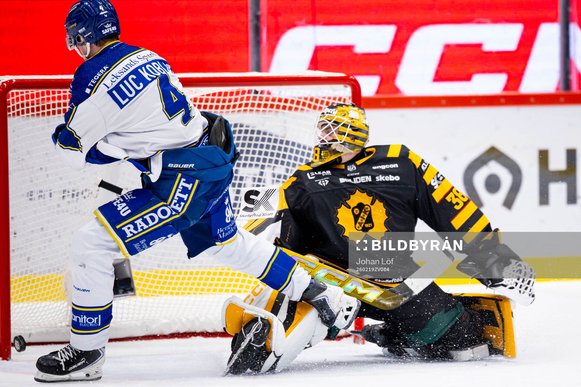 Leksands Tinus Luc Koblar gör 1-2 på Skellefteås