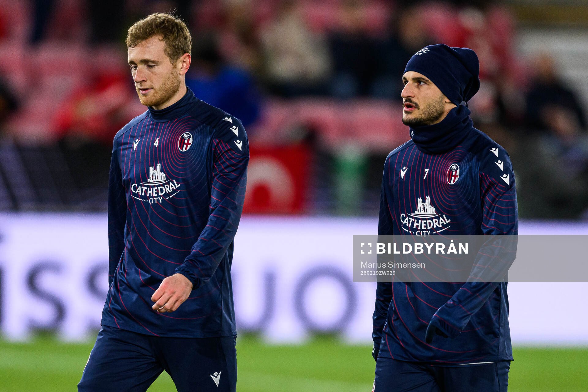 Tommaso Pobega and Riccardo Orsolini of Bologna