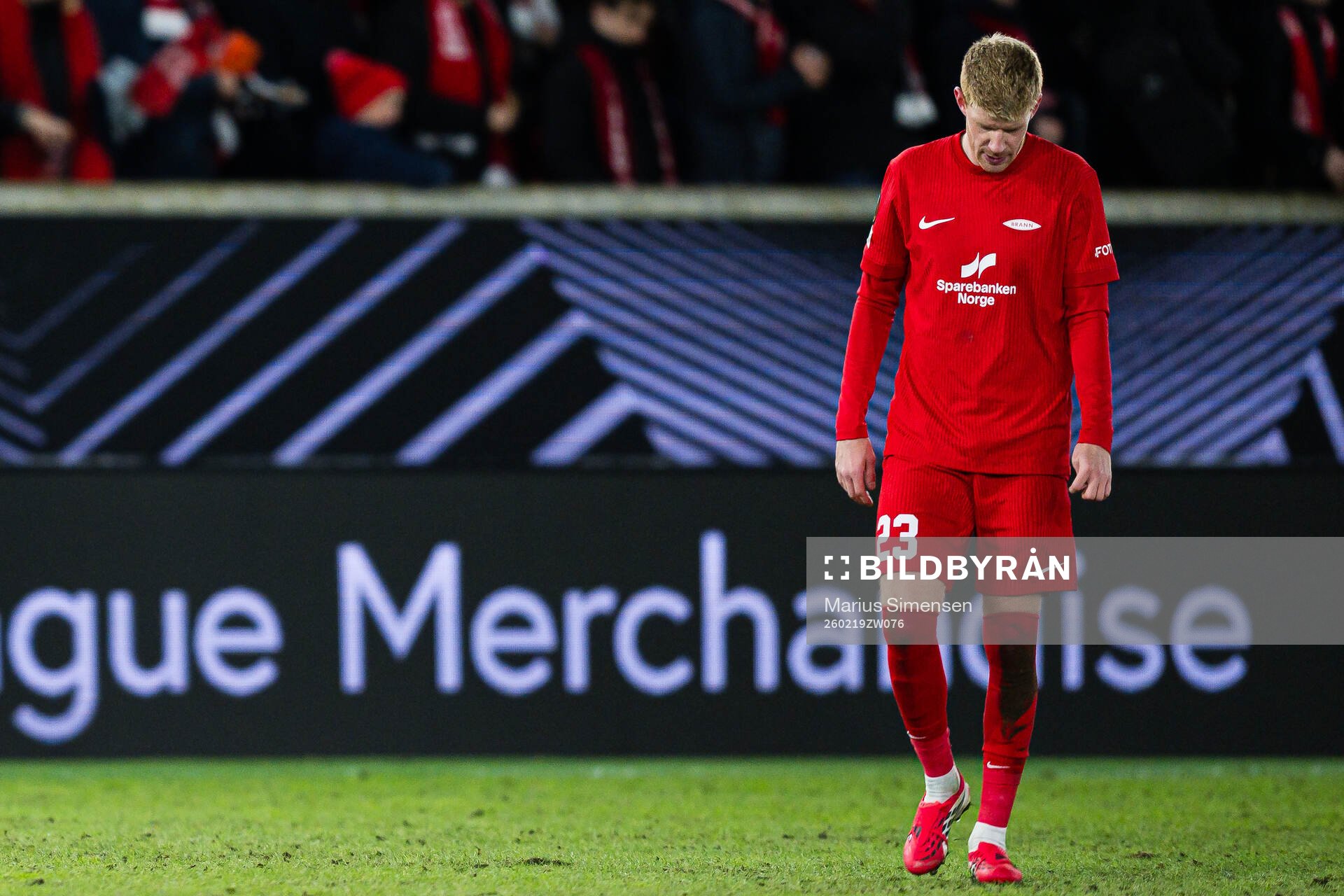 Thore Pedersen of Brann looks dejected