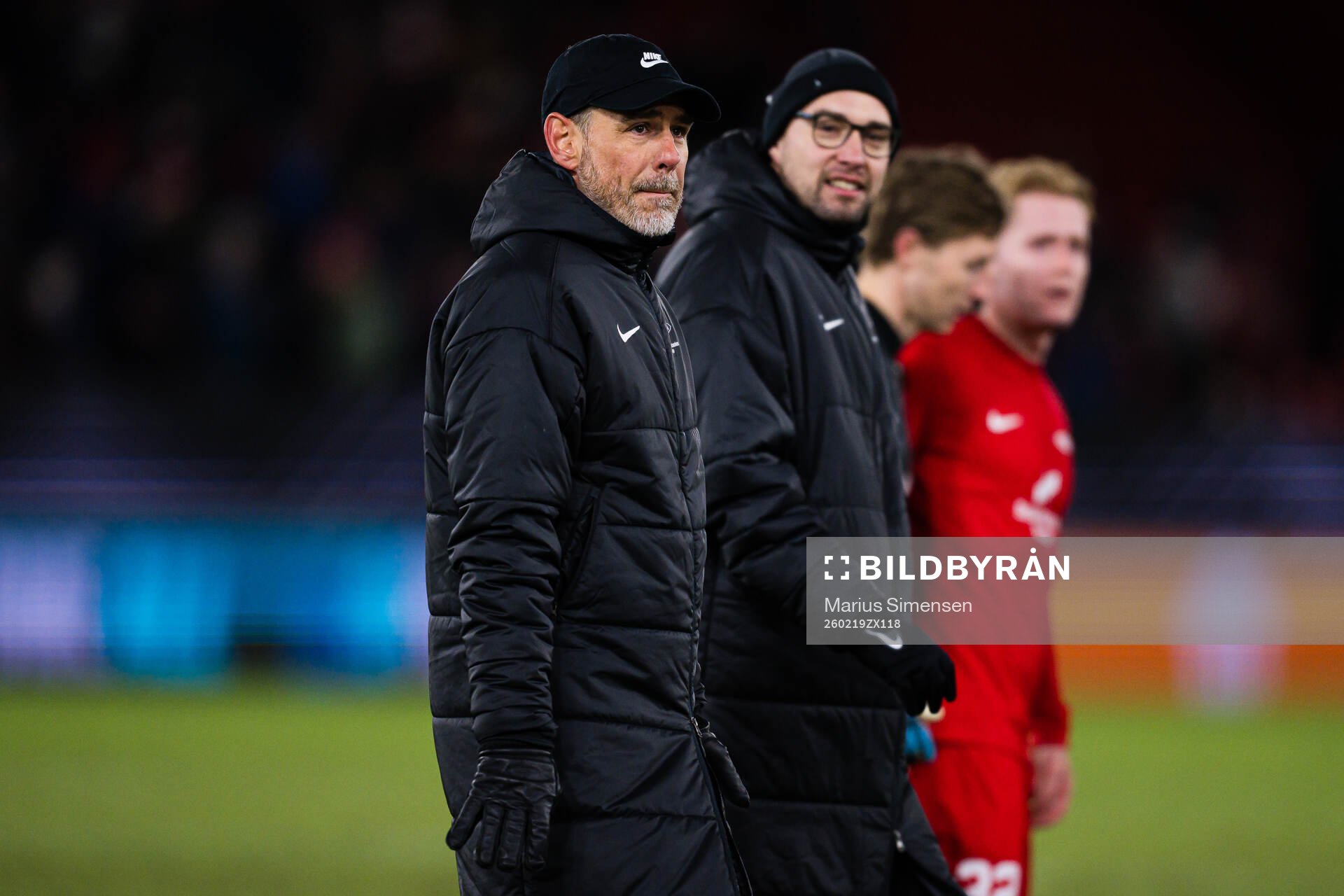 Head coach Freyr Alexandersson of Brann looks dejected
