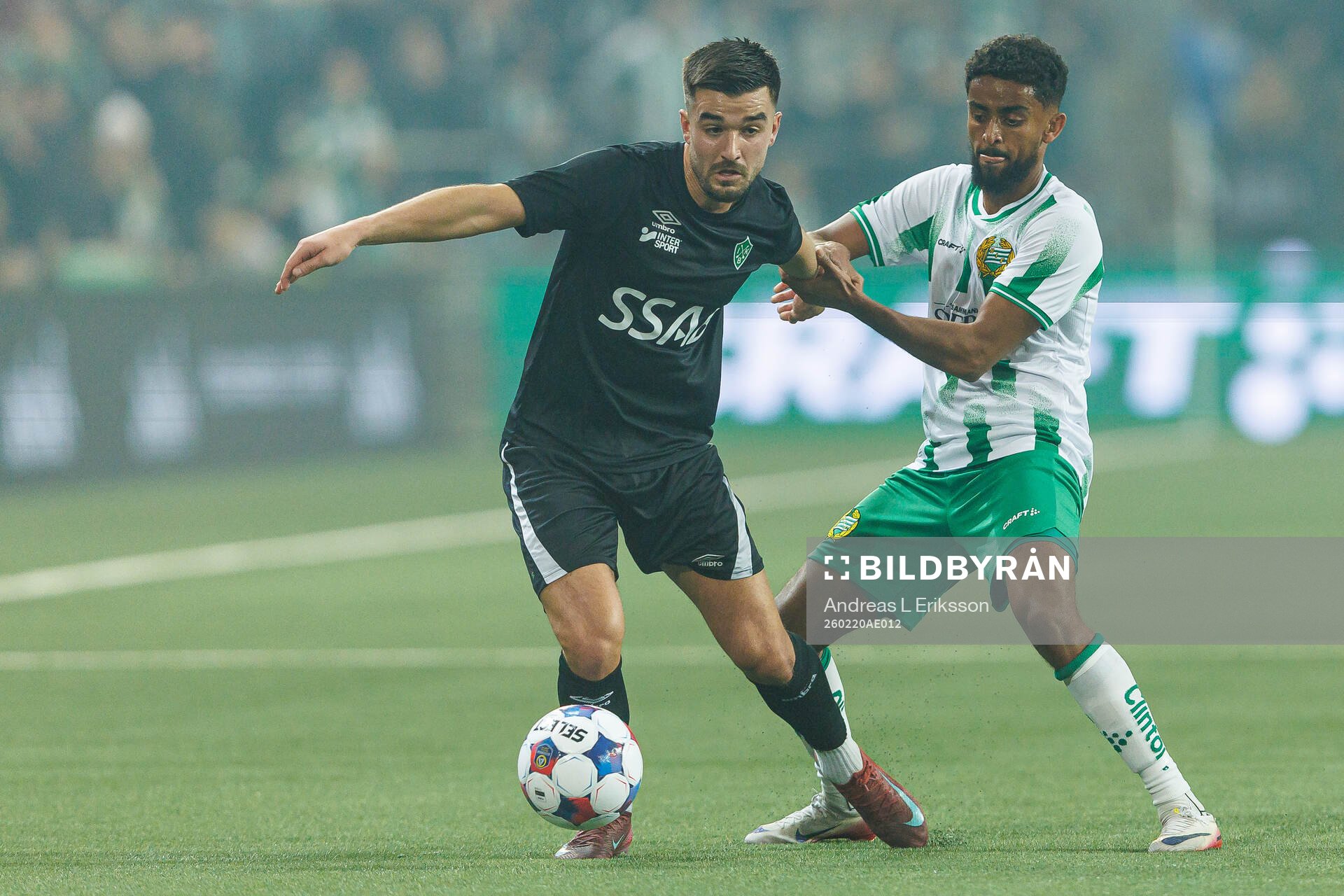 Brages Haris Brkic och Hammarbys Tesfaldet Tekie