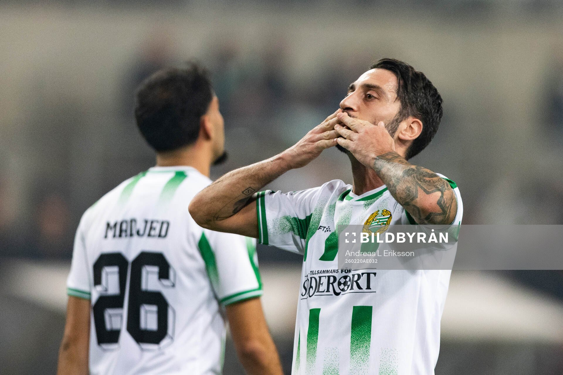 Hammarbys Nahir Besara jublar