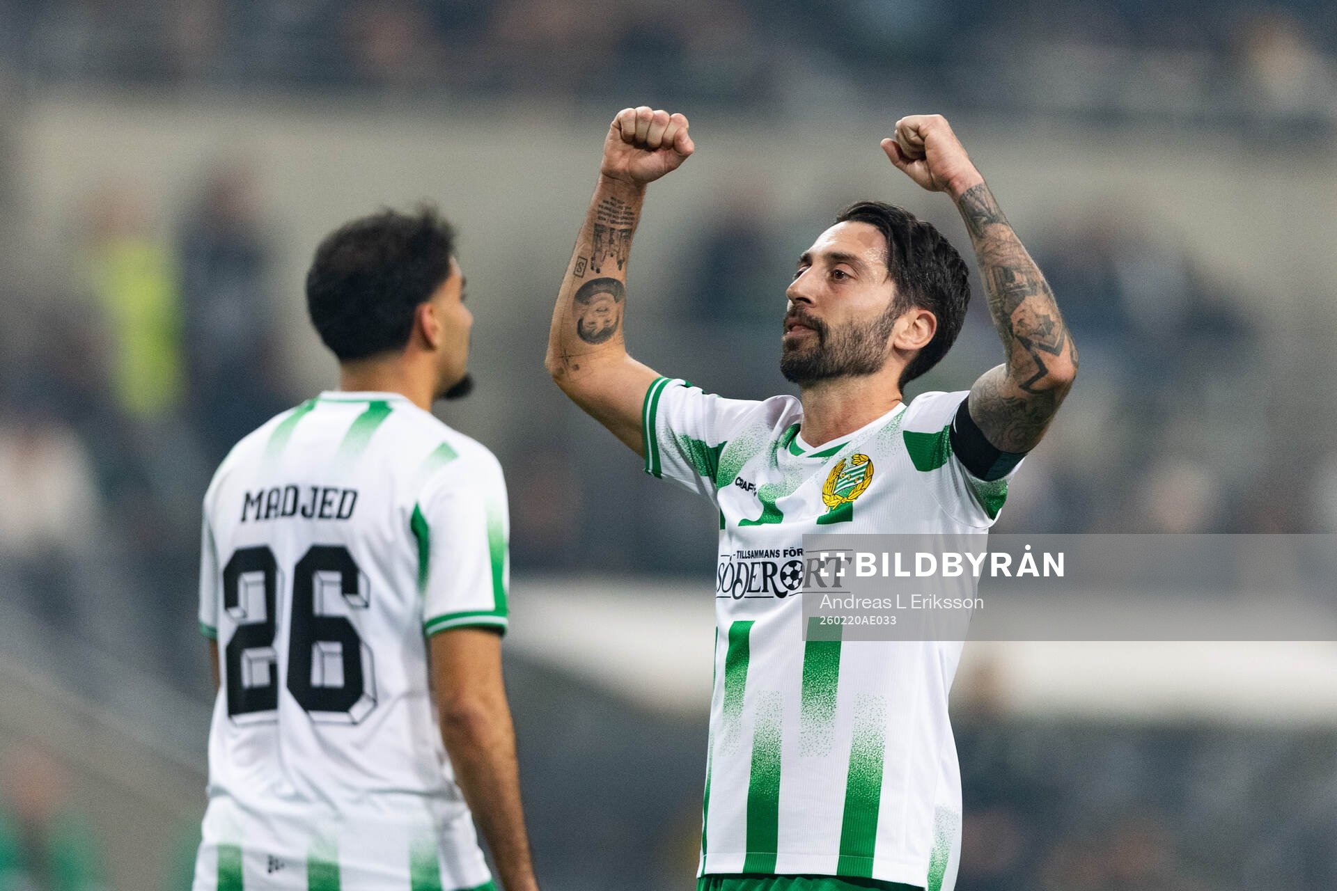 Hammarbys Nahir Besara jublar