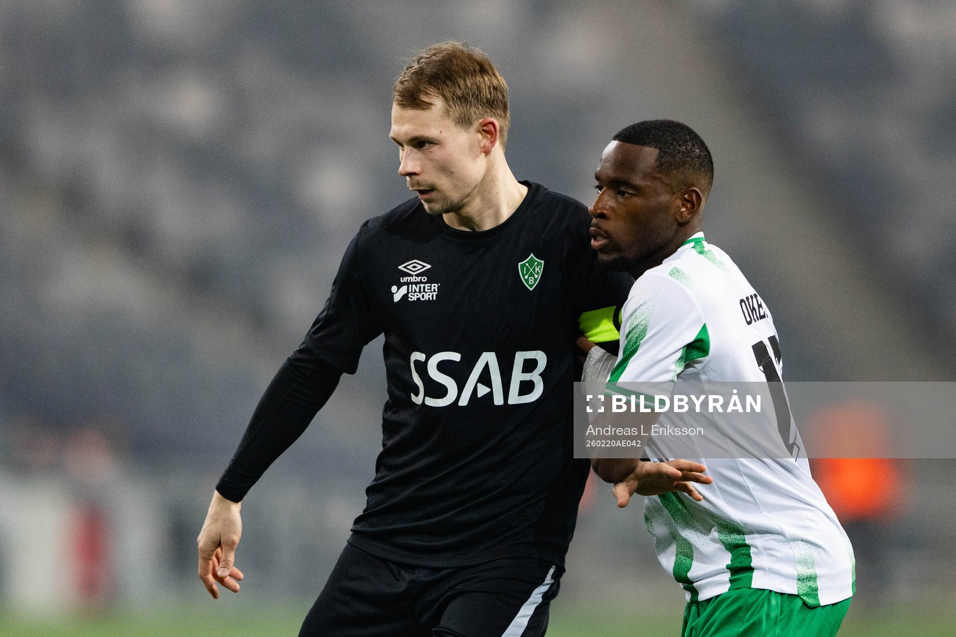 Brages Alexander Zetterström och Hammarbys Okeke Obilor