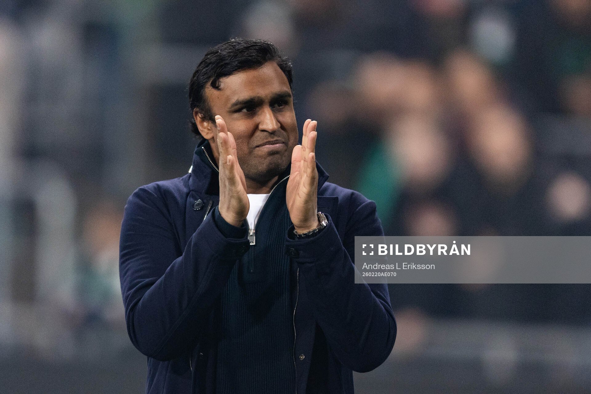 Hammarbys tränare Kalle Karlsson jublar