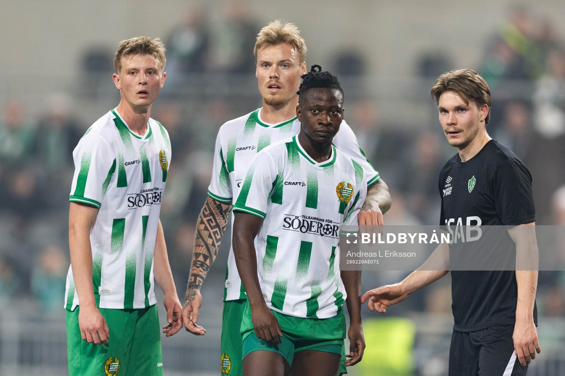 Hammarbys Frederik Winther, Victor Eriksson och Moise
