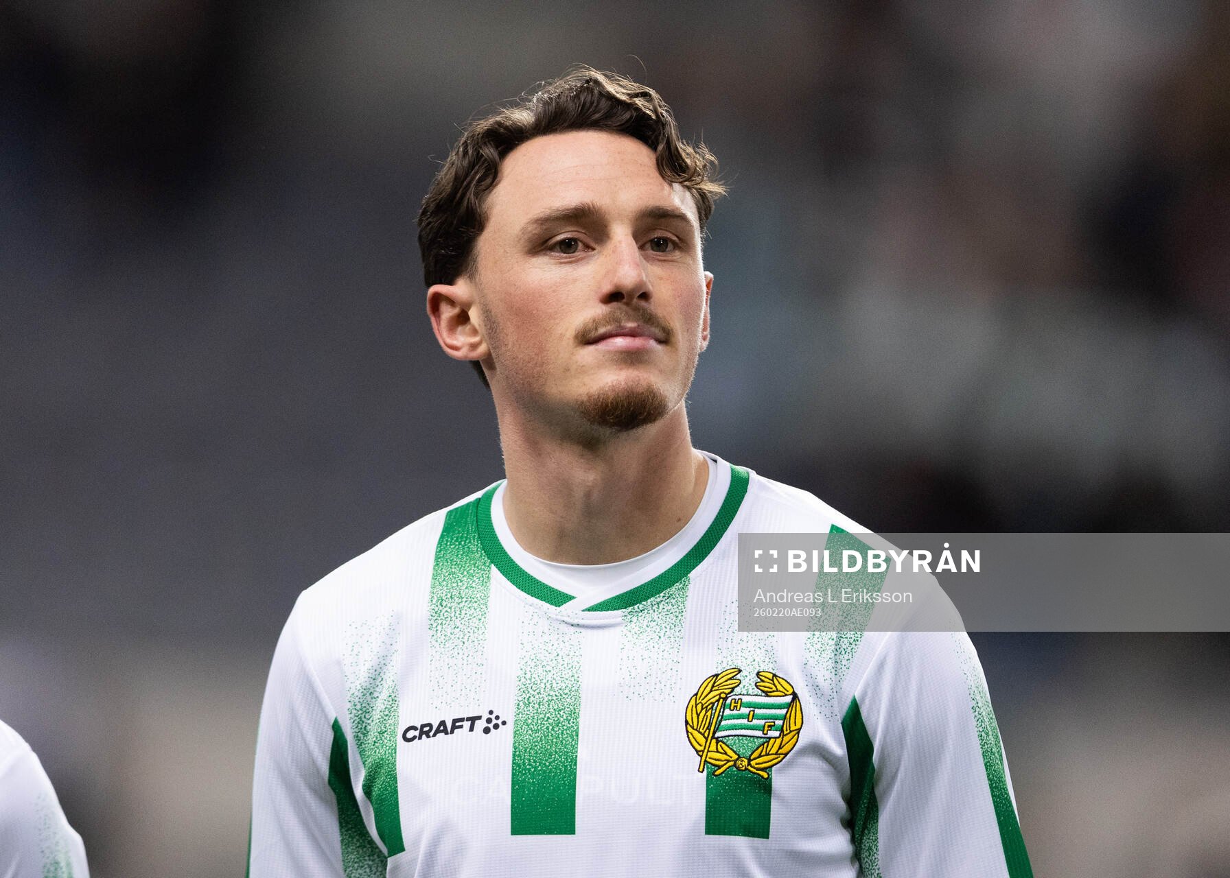 Hammarbys Noah Persson innan fotbollsmatchen i Svenska